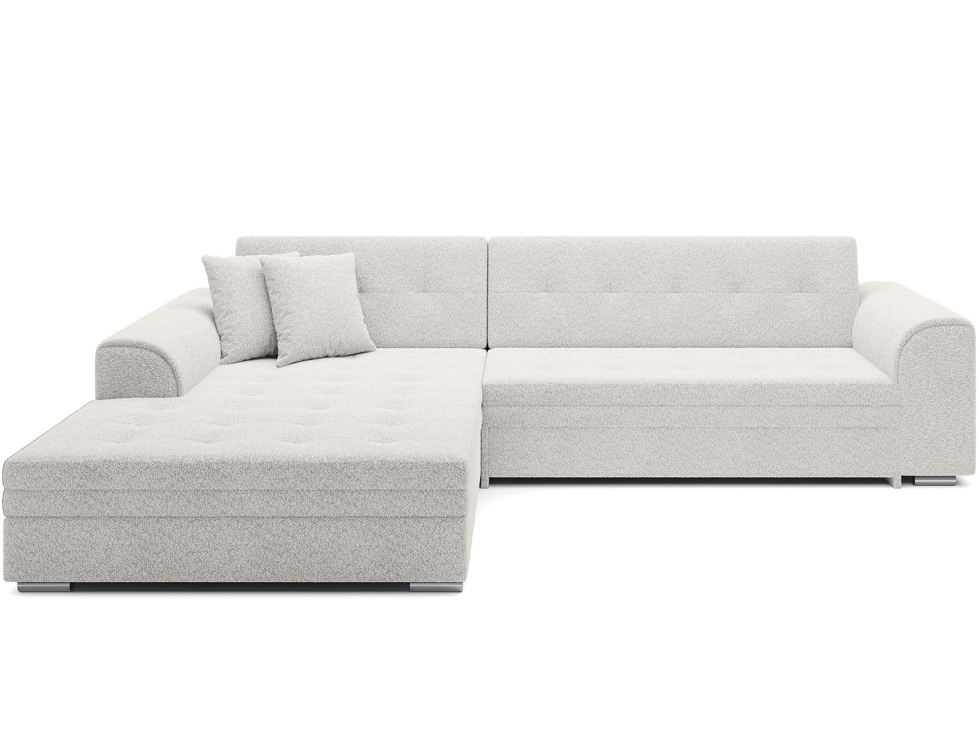 MF Design Ecksofa Ecksofa mit Schlaffunktion in Webstoff, Dolphin / false / Ja