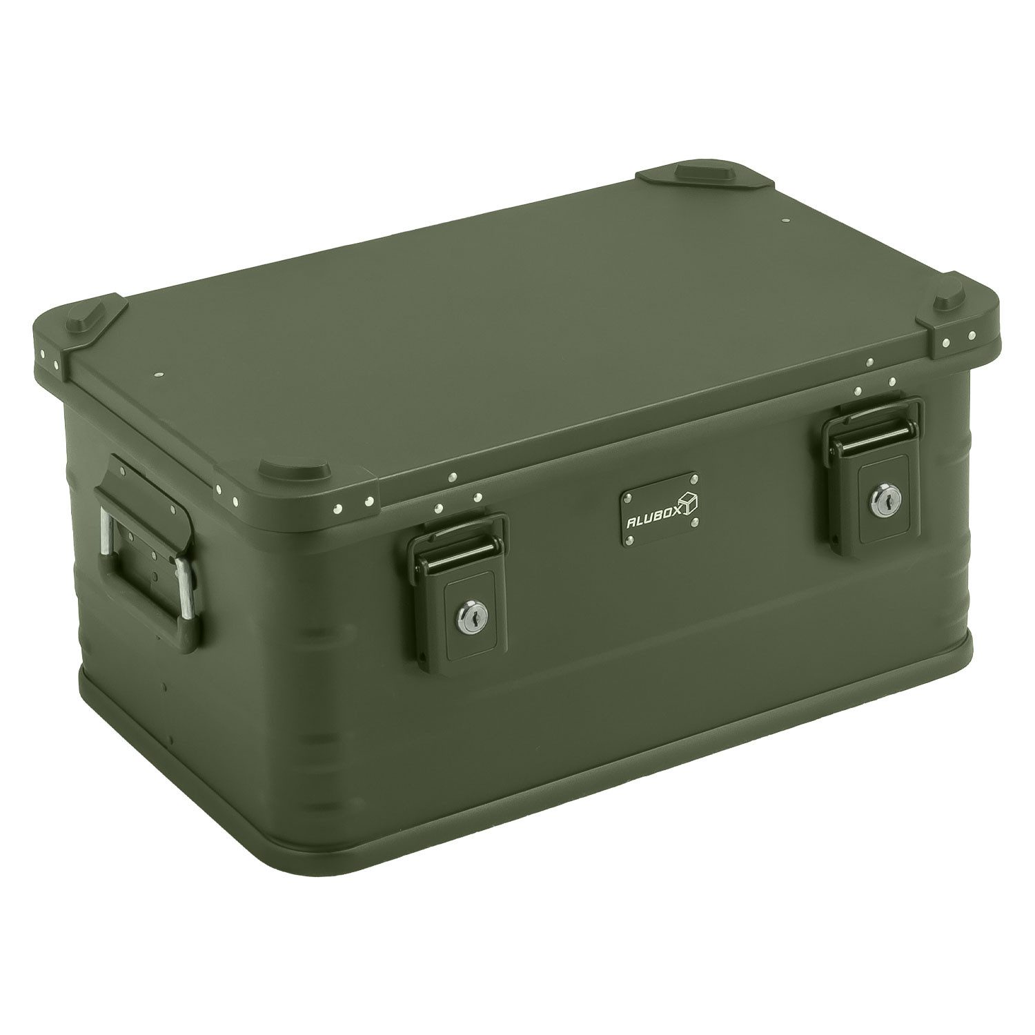 ALUBOX Aufbewahrungsbox Premium Alukiste E47 Liter pulverbeschichtet (7 verschiedene Farben), leicht und formbeständig - Druckgussstapelecken - abschließbar