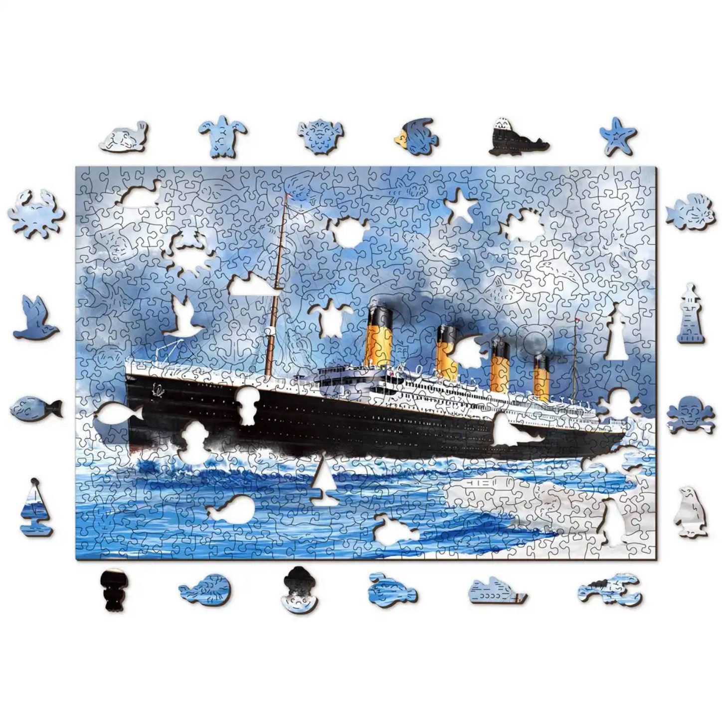 Wooden City Puzzle Holzpuzzle Titanic Puzzle 500 Teile Geschenkidee, 500 Pu günstig online kaufen