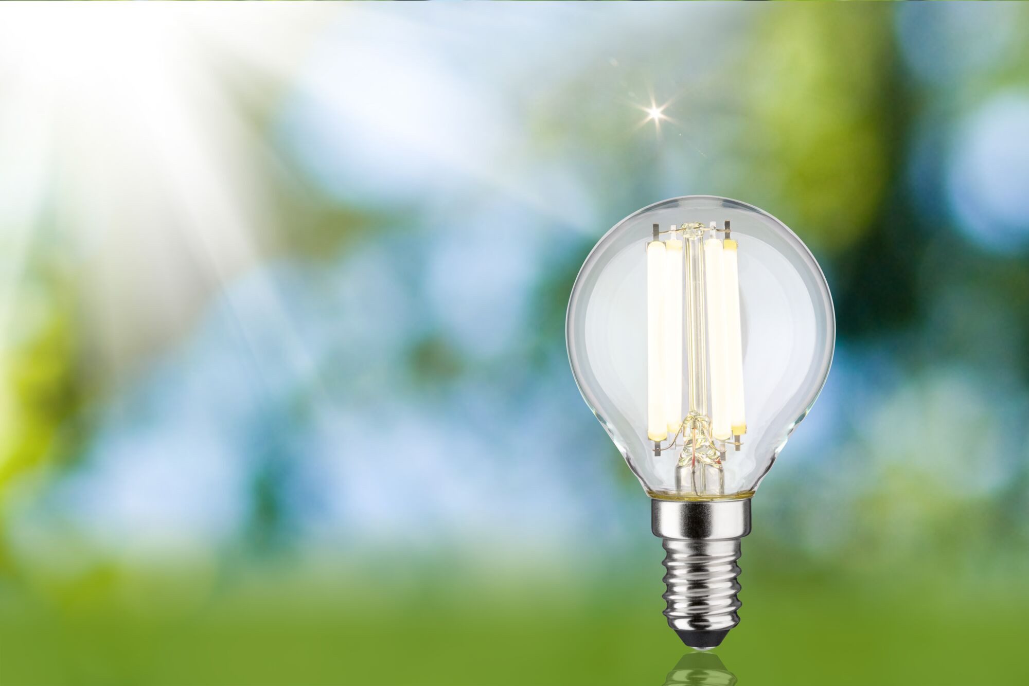 Paulmann LED-Leuchtmittel Eco-Line Tropfen 840lm 4W 4000K klar 230V, E14, 1 St., Neutralweiß