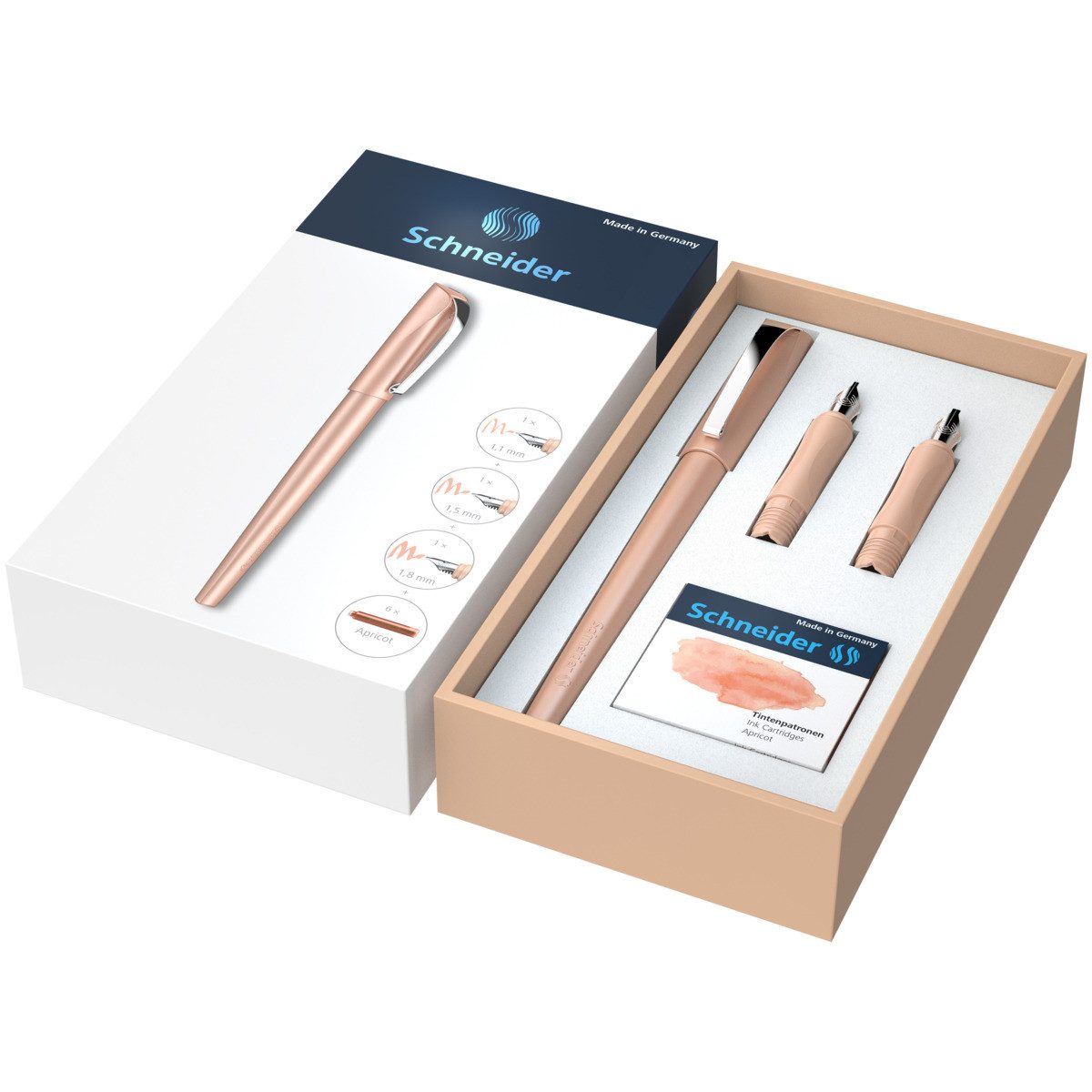 SCHNEIDER NOVUS Füller Schneider Füller Callissima Geschenkset apricot