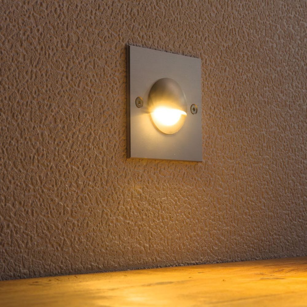 HEITRONIC Einbauleuchte LED Einbauleuchte 3W 3000K 145lm IP64 80x80mm, LED