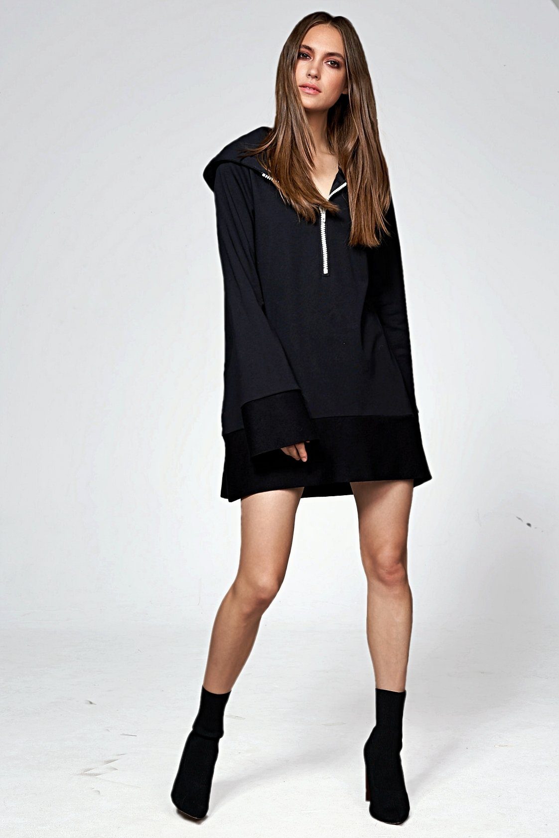 ILAY Lit Longsweatshirt Amy Hoodiekleid mit Zipper – Bild 4 von 5