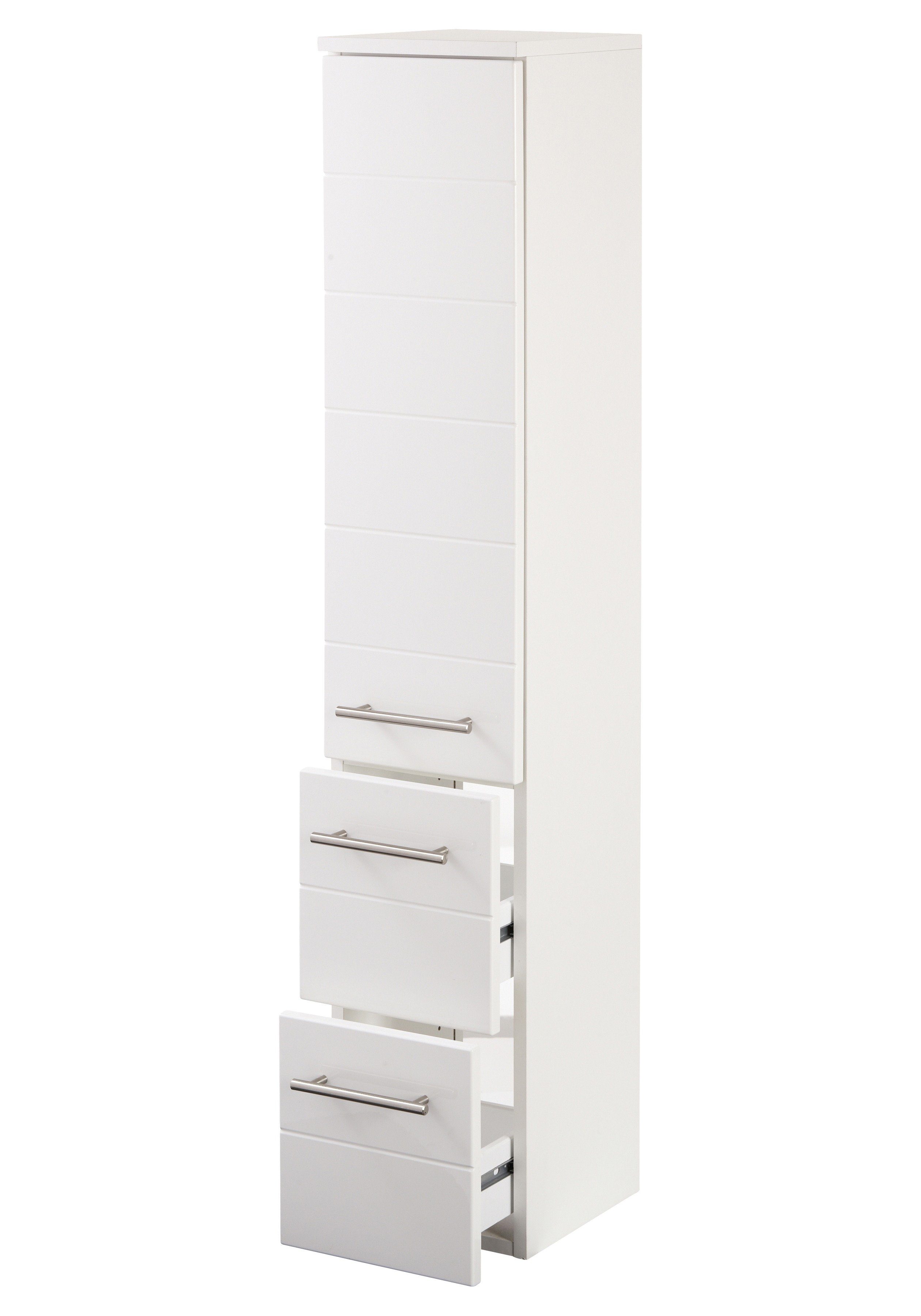 welltime Midischrank Porto Breite 25 cm, mit hochglänzenden Fronten