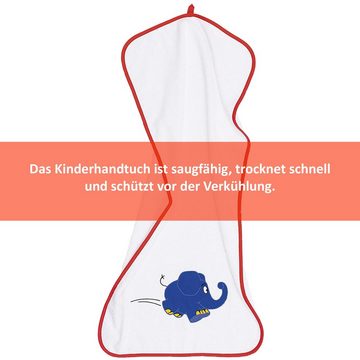 Smithy Handtuch blauer Elefant für Kinder, 50x100 cm, Frottee (1-St), made in Europe