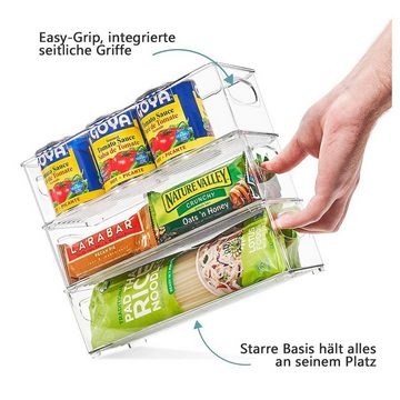 BOTC Frischhaltedose Kühlschrank Organizer mit Griffen, Kunststoff, (set, 6-tlg., 6 Aufbewahrungsboxen), Kühlschrank-Organizer - 6 Stück- 26*15.5*7cm