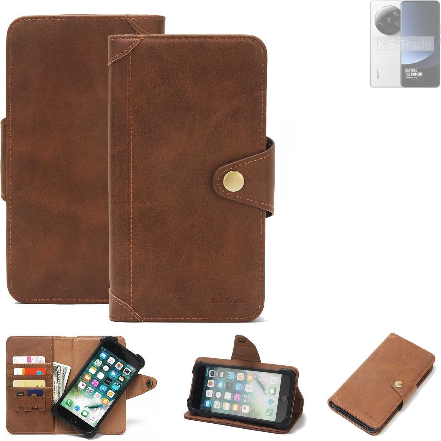 K-S-Trade Handyhülle für Xiaomi 13 Ultra, Handyhülle Schutz Hülle Walletcase Bookstyle Tasche Case