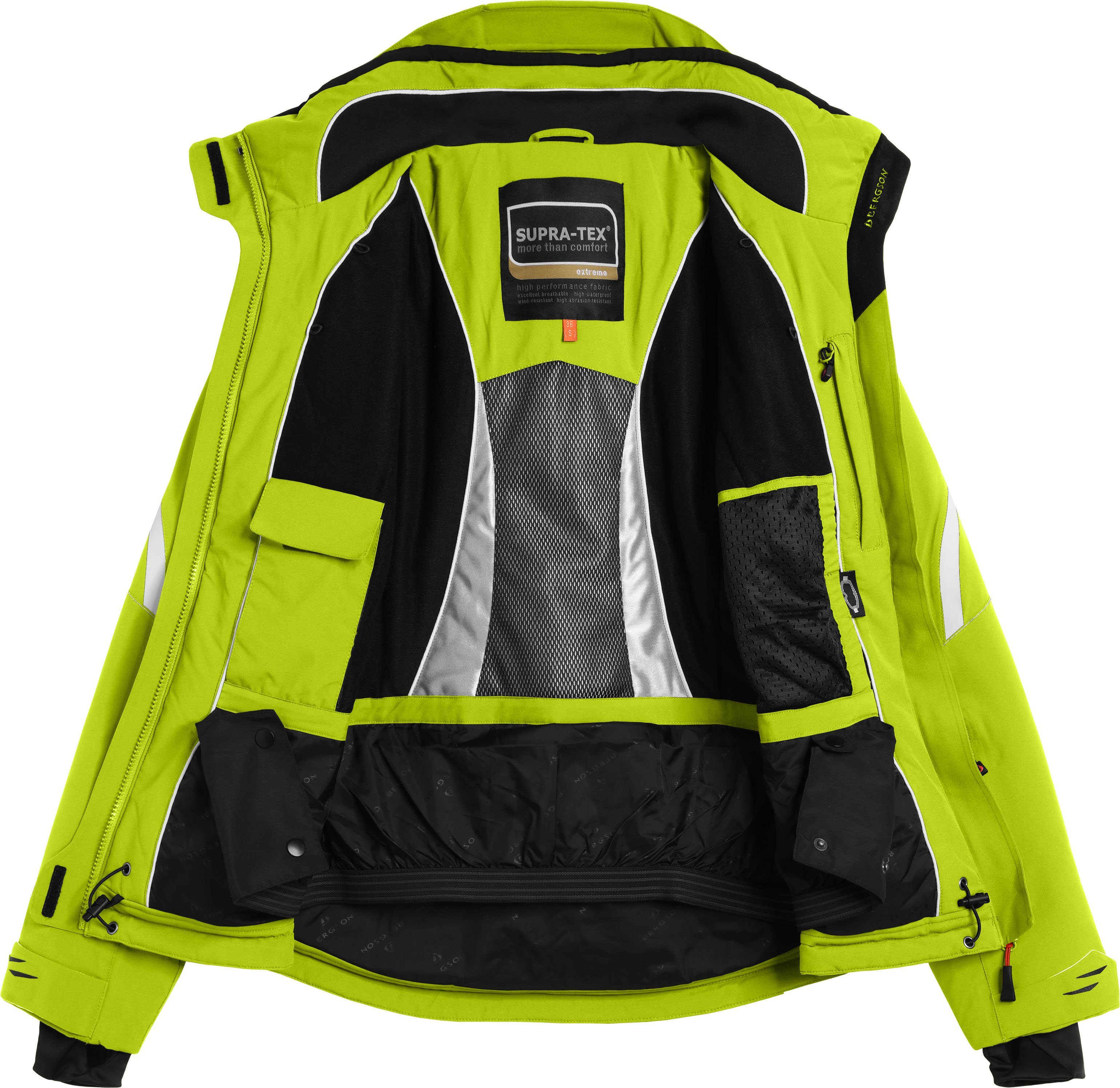 Bergson Skijacke SNOWTASTIC Damen Skijacke, wattiert, 20000mm Wassersäule, Normalgrößen, leuchten