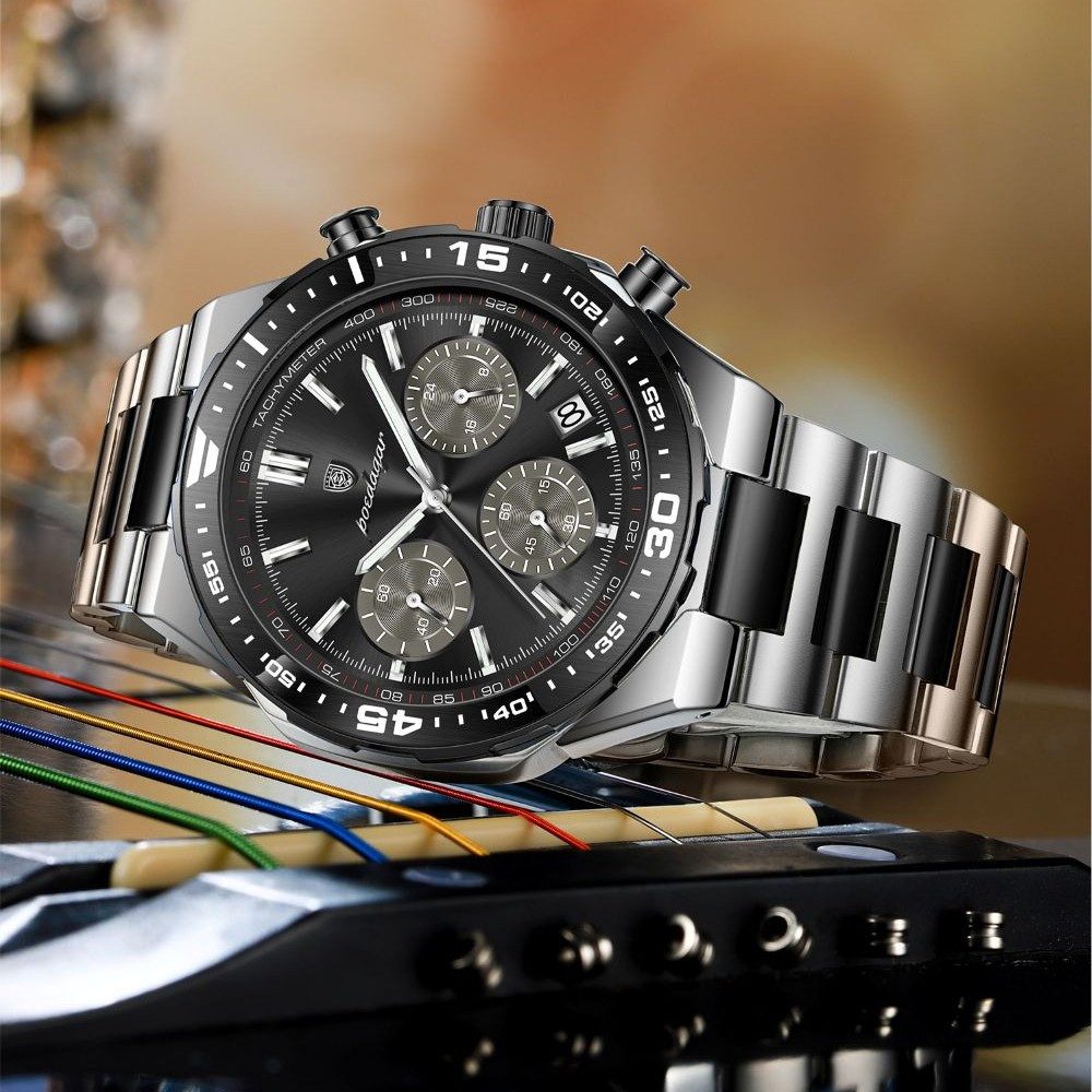 POEDAGAR Quarzuhr Poedagar 697 Elegante Herrenuhr mit Chronograph und Tag-Nachtanzeige 697 – Bild 4 von 5