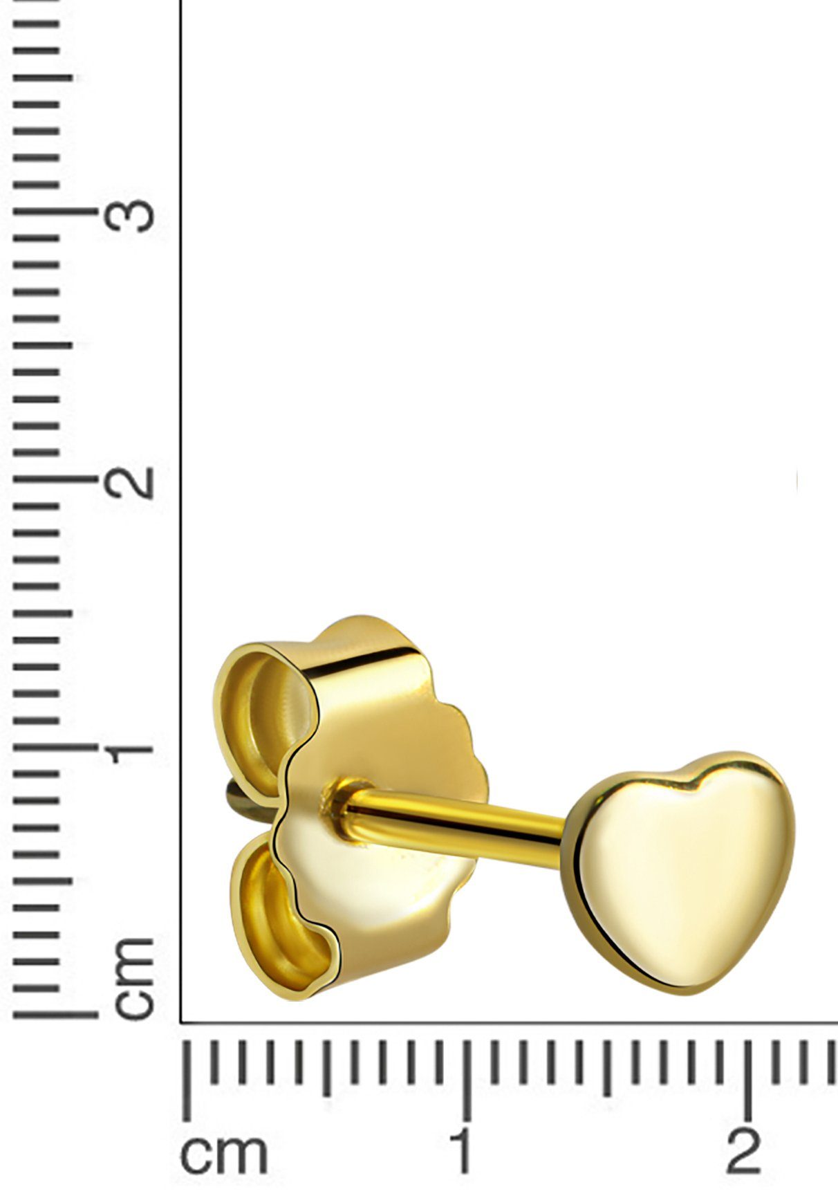 Firetti Single-Ohrstecker Schmuck Geschenk Gold 333 Ohrschmuck einzeln Herz
