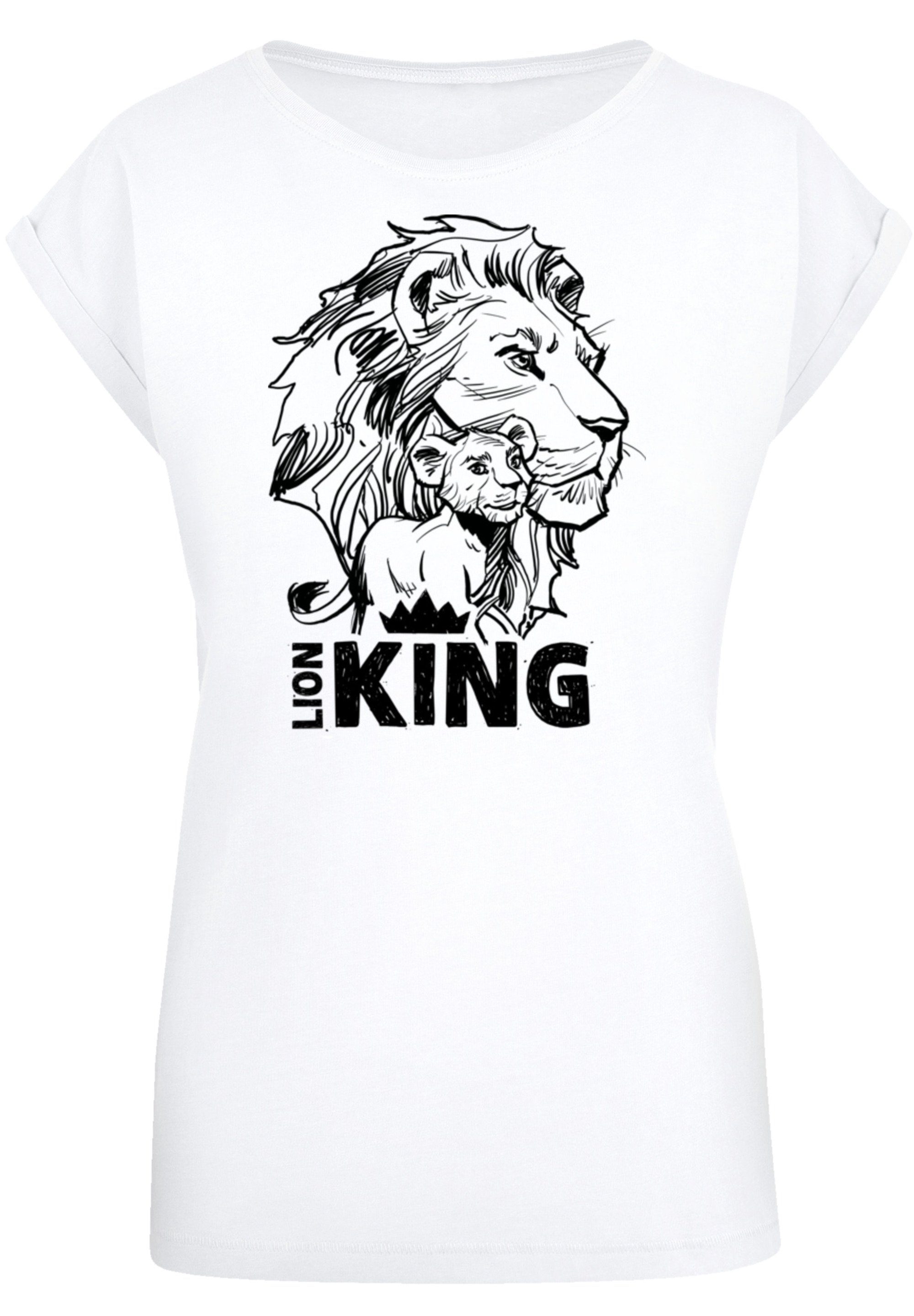 F4NT4STIC T-Shirt Disney König der T-Shirt Löwen white lizenziertes Premium Qualität, Together Disney Offiziell
