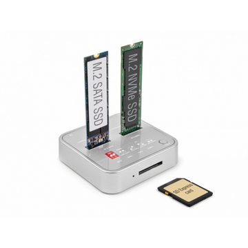 Delock Laptop-Dockingstation USB 3.0 Docking- und Klonstation M.2 NVMe/M.2 SATA/SD