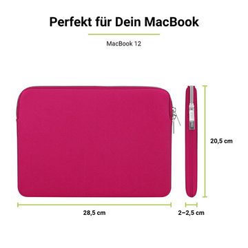 Artwizz Laptop-Hülle Neoprene Sleeve, Tasche mit Reißverschluss, Webpelz, extra Schutzrand 12 Zoll, MacBook 12"