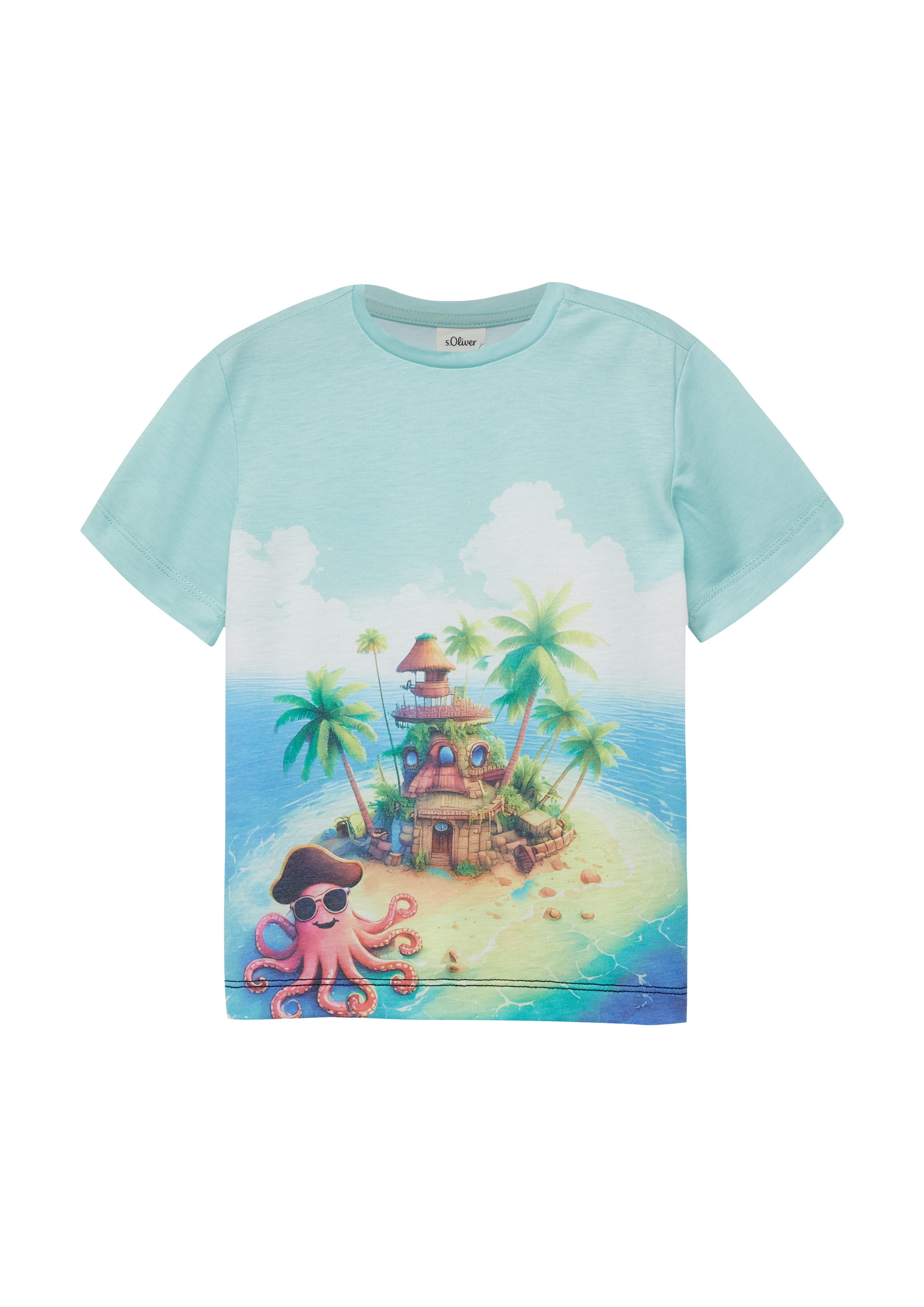 s.Oliver Junior Kurzarmshirt Sommershirt für Boys mit Motiv