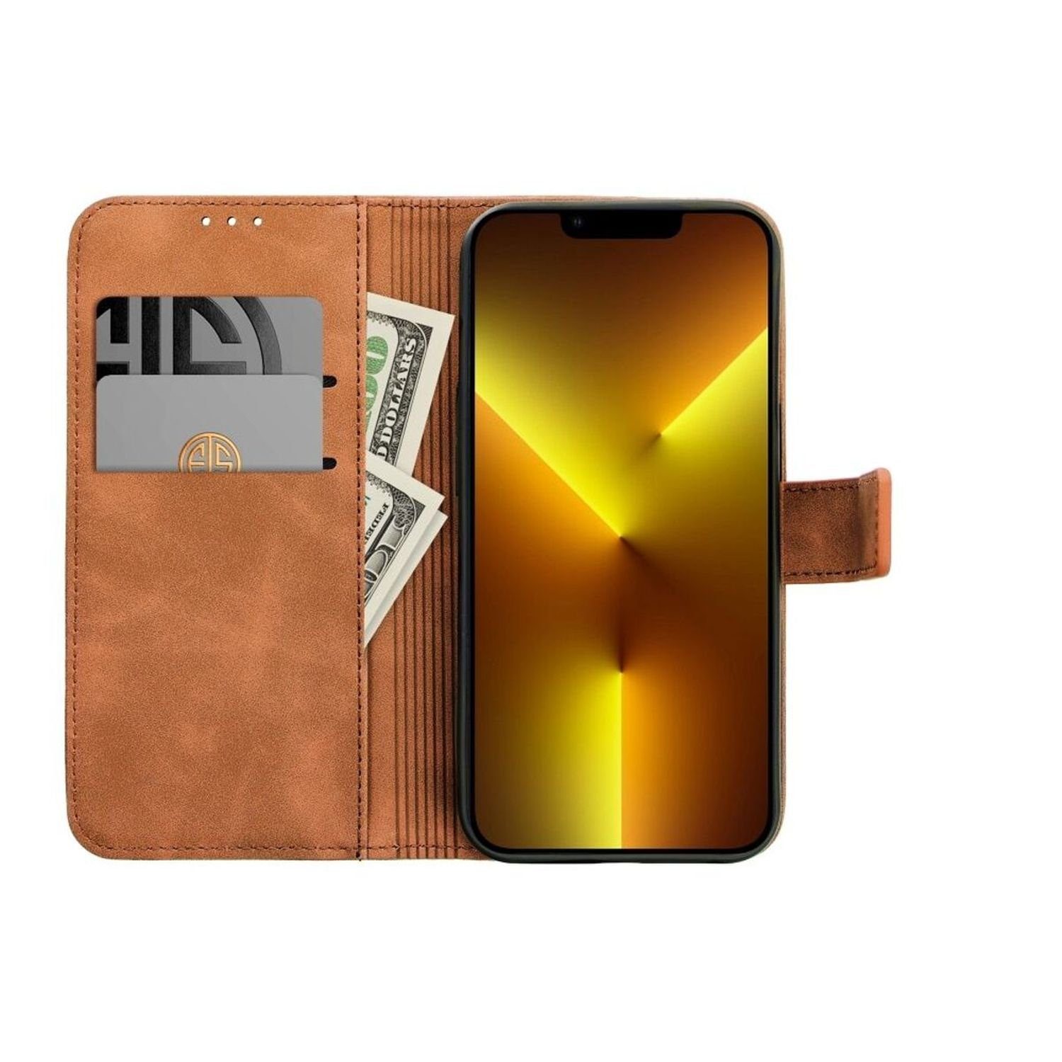 cofi1453 Bumper Tender Buchtasche Leder Hülle Magnet Tasche für iPhone 15 Serie