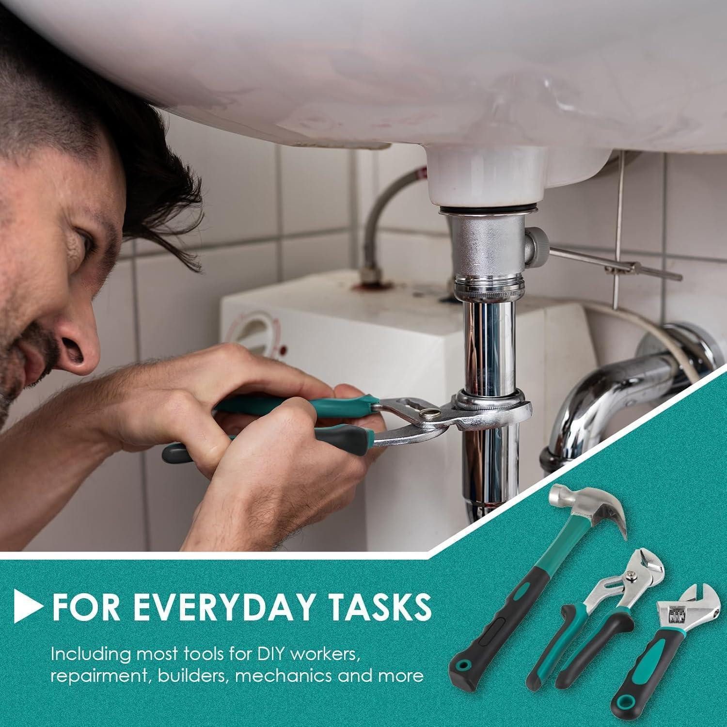 LuxusKollektion Multitool Werkzeugkoffer 198tlg Gefüllt Haushalts Werkzeug Set Ratsche