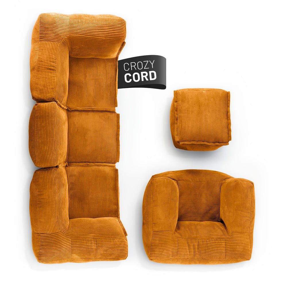 Lumaland Loungeset Modulares System Cord erweiterbar In- & outdoor, Lounge abnehmbarer Bezug individuell kombinierbar waschbar