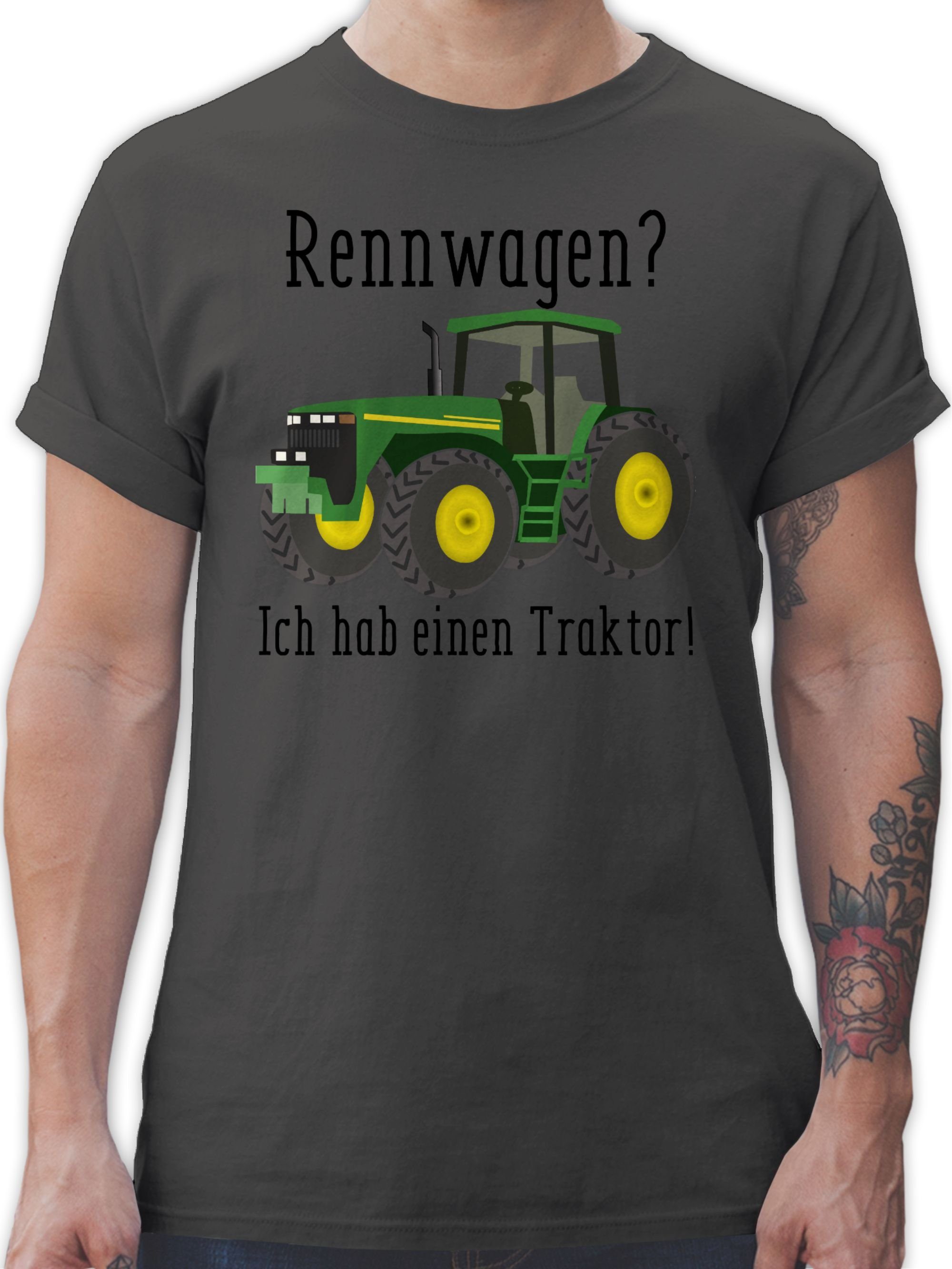 Shirtracer T-Shirt Rennwagen Ich habe einen Traktor - Geschenk Landwirt Trecker Bauer Ges Traktor 2 Dunkelgrau