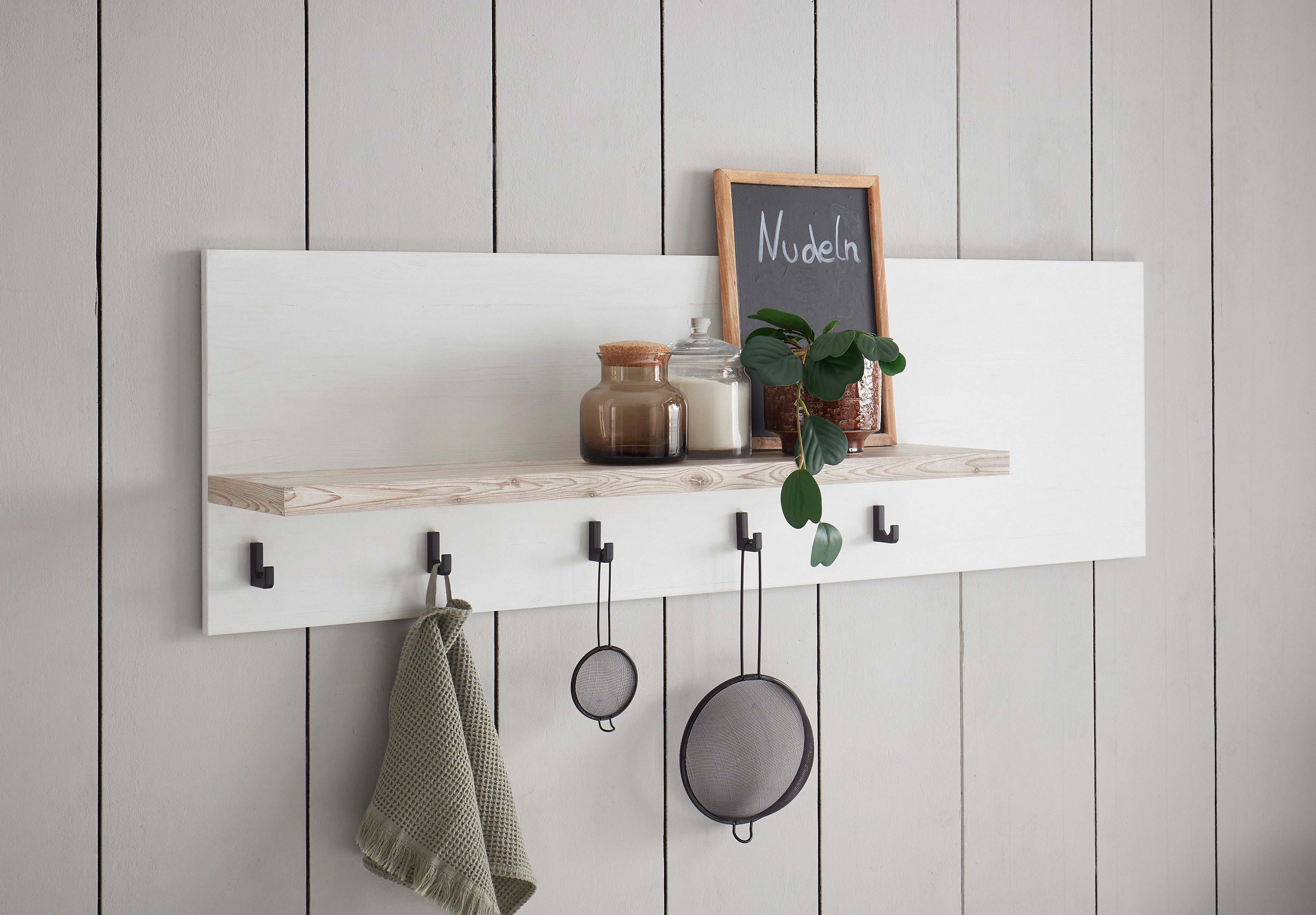 Home affaire Küchenregal Florenz, Wandboard in Pinie Weiß, Hängeregal, Wand günstig online kaufen