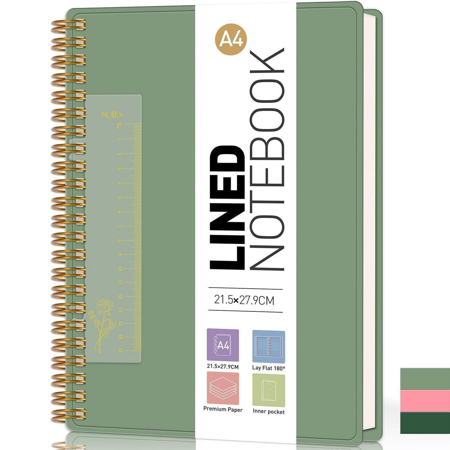 LuxusKollektion Notizbuch Notizbuch A4 Liniert Salbei Grün