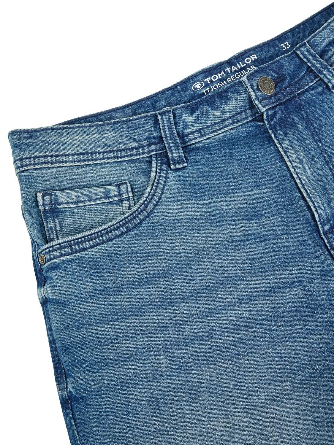 TOM TAILOR Jeansshorts Herren Shorts Josh Regular Slim Fit Bermudashorts mit Stretch