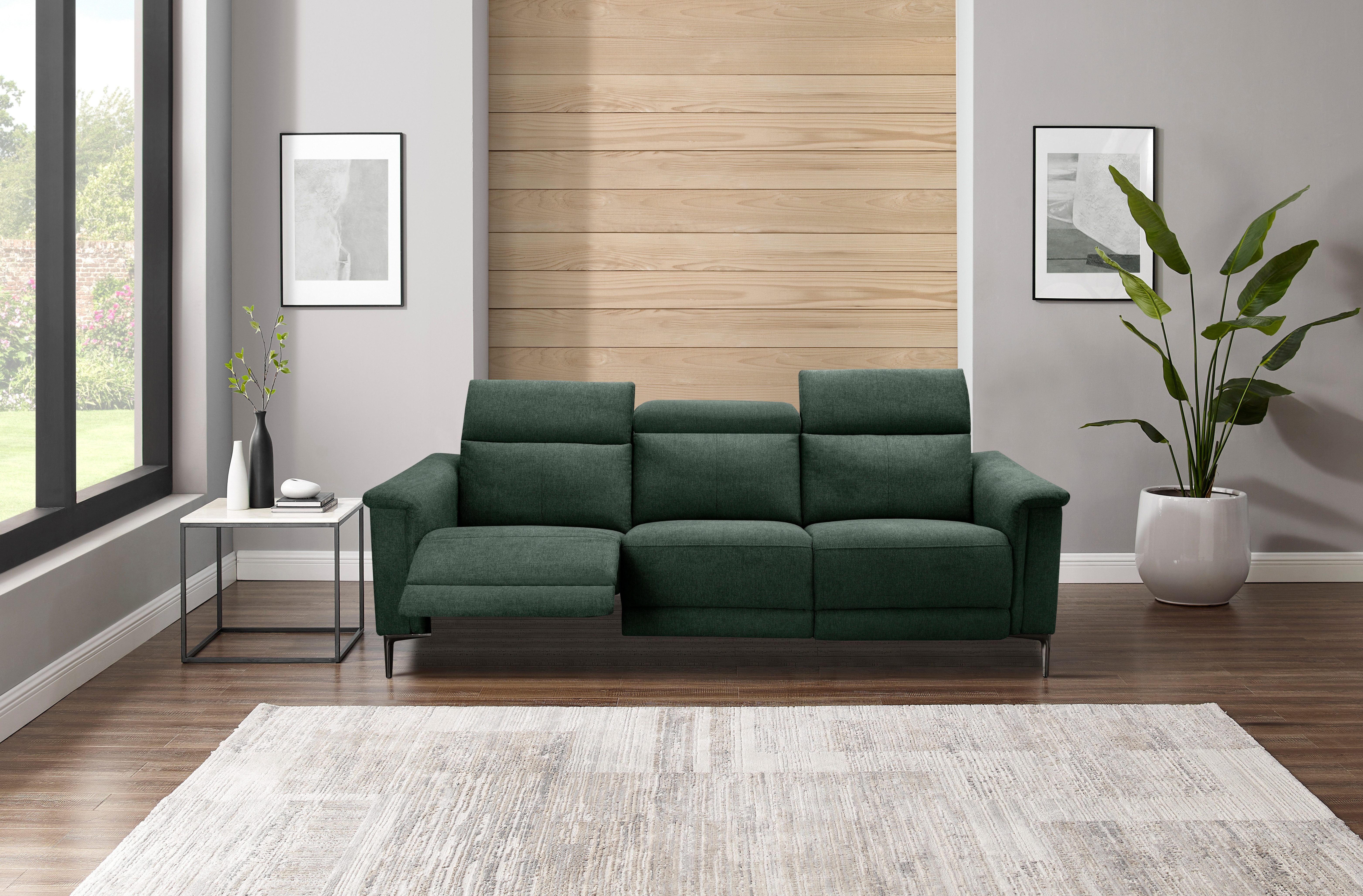 OTTO home 3-Sitzer LUND B: 222 cm - OTTO. Verlässliche Qualität. Mit Relaxfunktion, in 2 Sitzen (links/rechts), manuell/elektrisch (USB-C), Kopfteilverst.