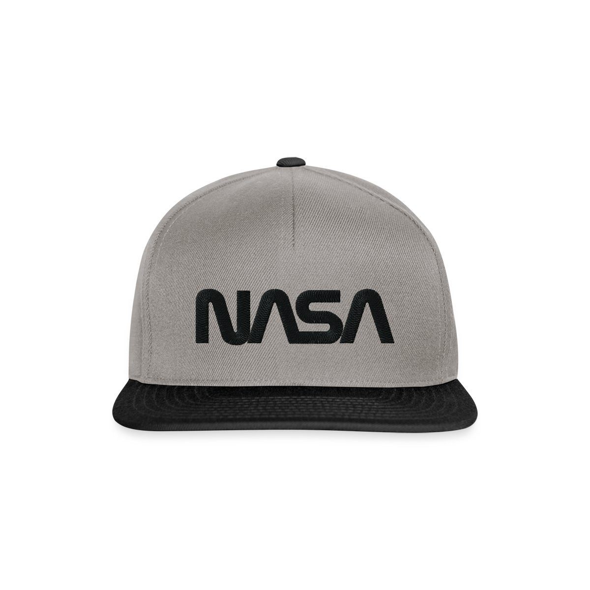 Spreadshirt Snapback Cap NASA Logo Schwarz Stick Snapback Cap (1-St)