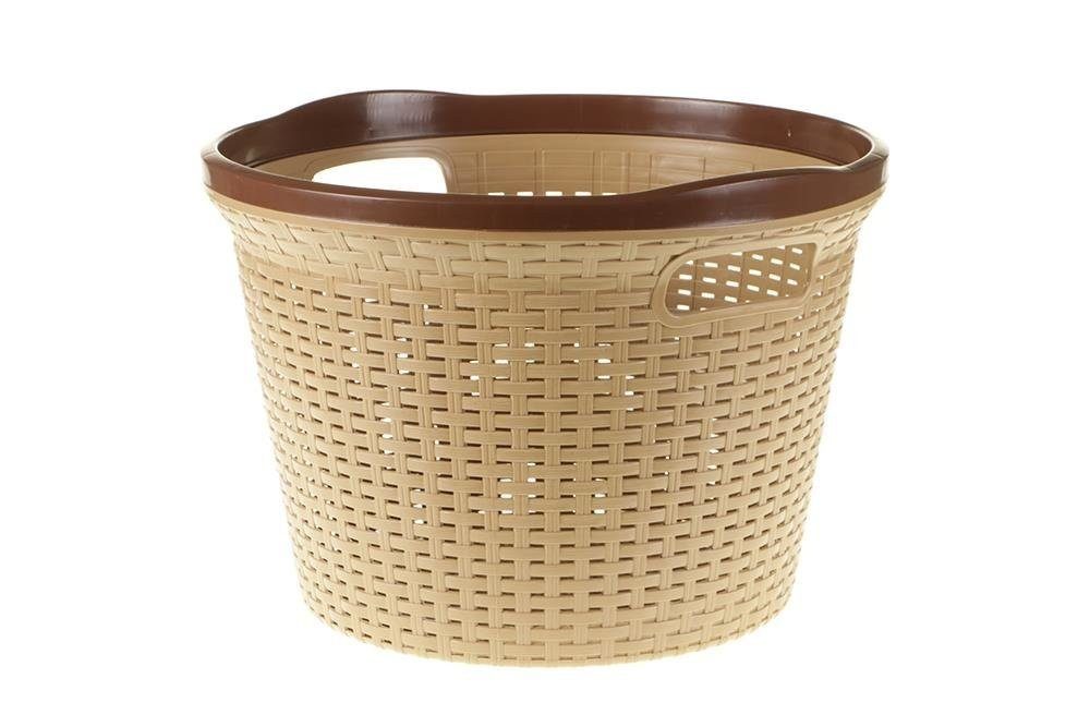 Violet Wäschekorb Violet Rattan Korb / Wäschekorb 32 lt Rund Beige