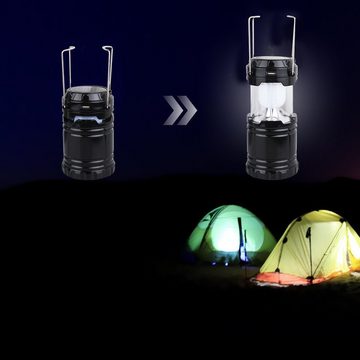 GelldG LED Solarleuchte Laterne Solar LED Campinglampe, Taschenlampe