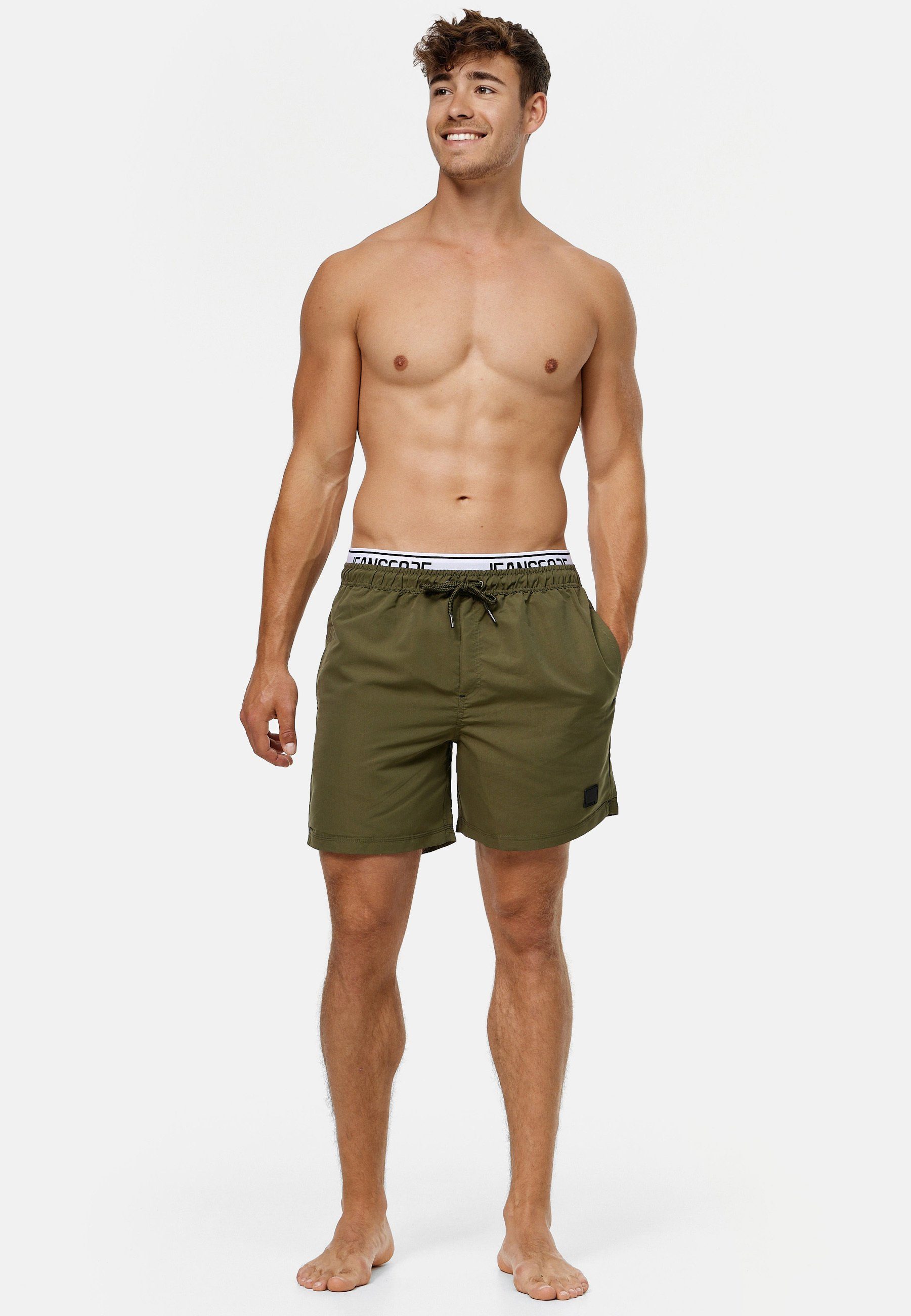 Indicode Badeshorts Herren Solomon Schwimmshorts Männer mit elastischem Bun günstig online kaufen