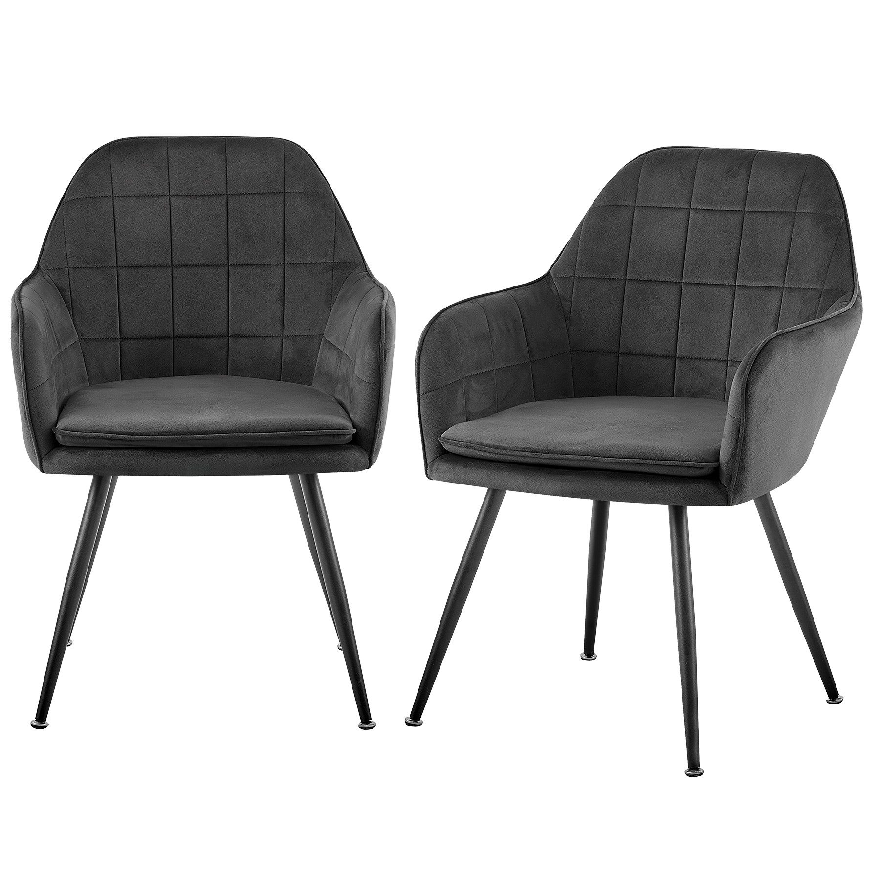 TRISENS Esszimmerstuhl (Stück, 2 St), Armlehnenstuhl mit abgestepptem Samtb günstig online kaufen