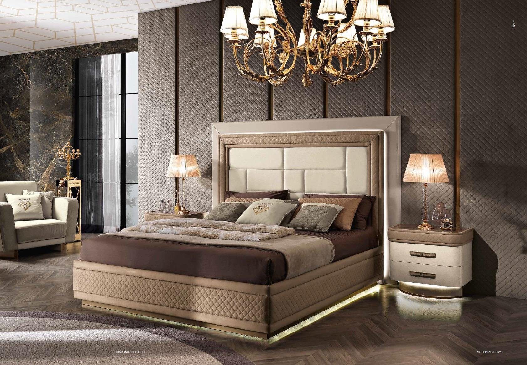 JVmoebel Bett Bett Holz Doppel Schlafzimmer Modern Doppelbett Möbel Luxus Betten