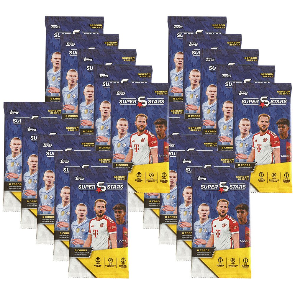 Topps Sammelkarte Topps UCL Superstars 2023/24 - 20 Booster