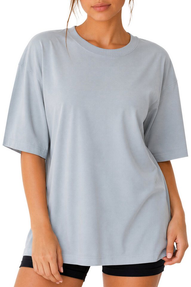 Reichstadt Oversize-Shirt Damen Oversized Kurzarmshirt 25RSW070 Fließendes Baumwolljersey für einen leichten Fall