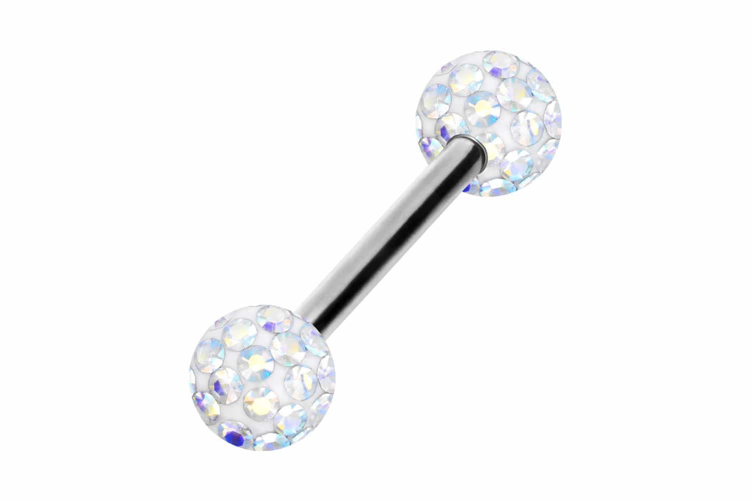 Brustwarzenpiercing Titan Barbell EPOXY-KUGELN