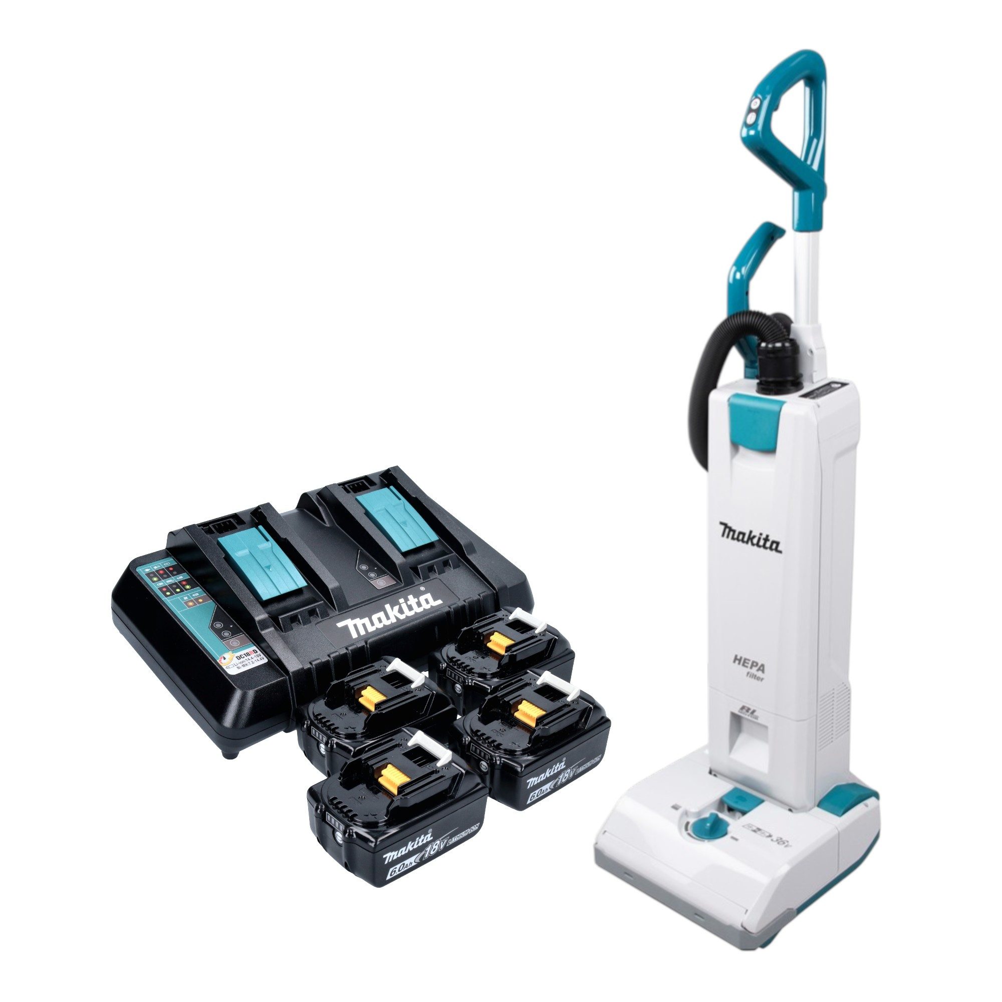 Makita Akku-Handstaubsauger DVC 560 PG4 Akku Staubsauger 36 V (2x 18 V) 5 l Brushless