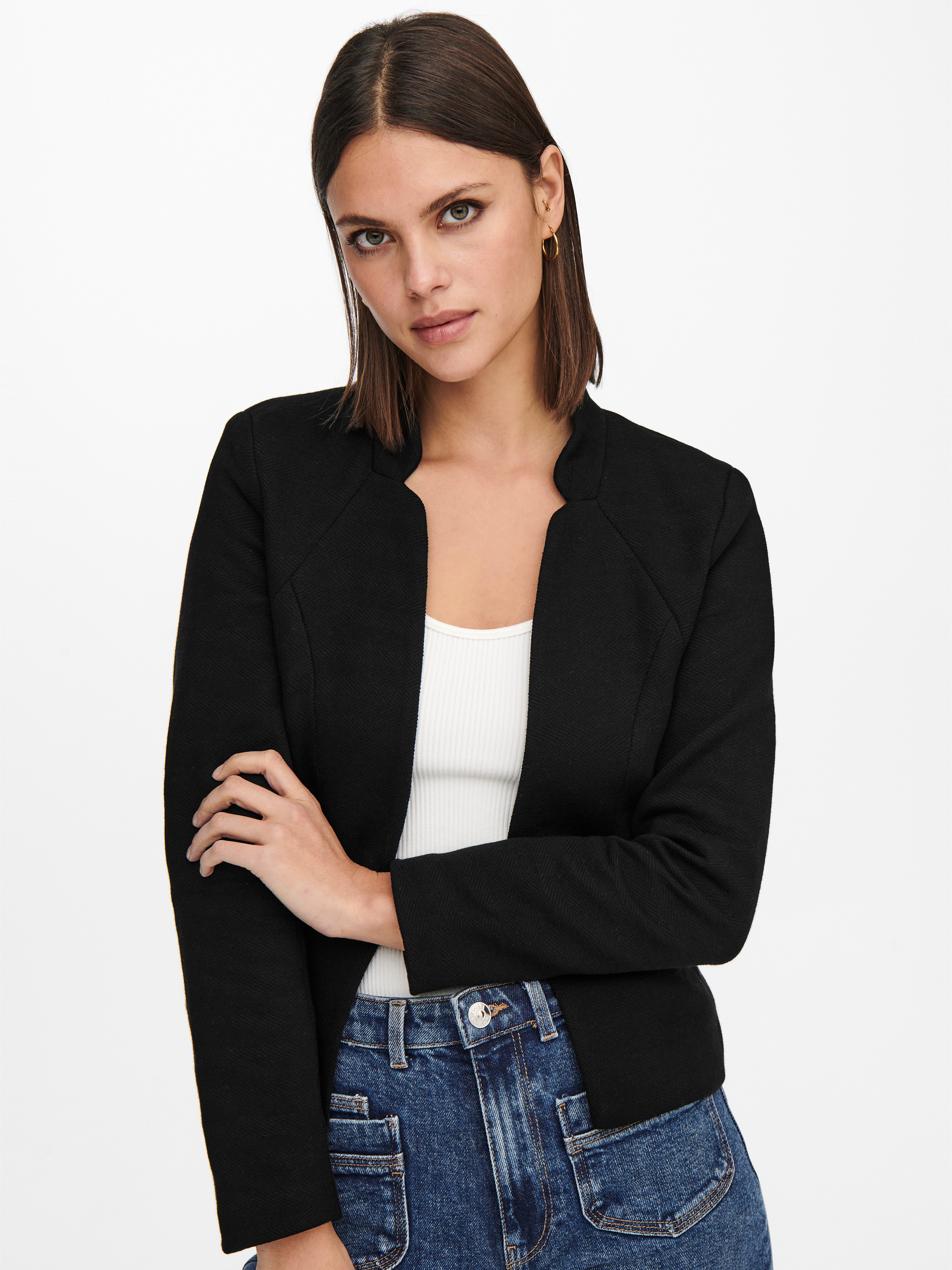ONLY Kurzblazer ONLADDY-LINEA L/S SHORT BLAZER CC TLR Materialmix, regular fit