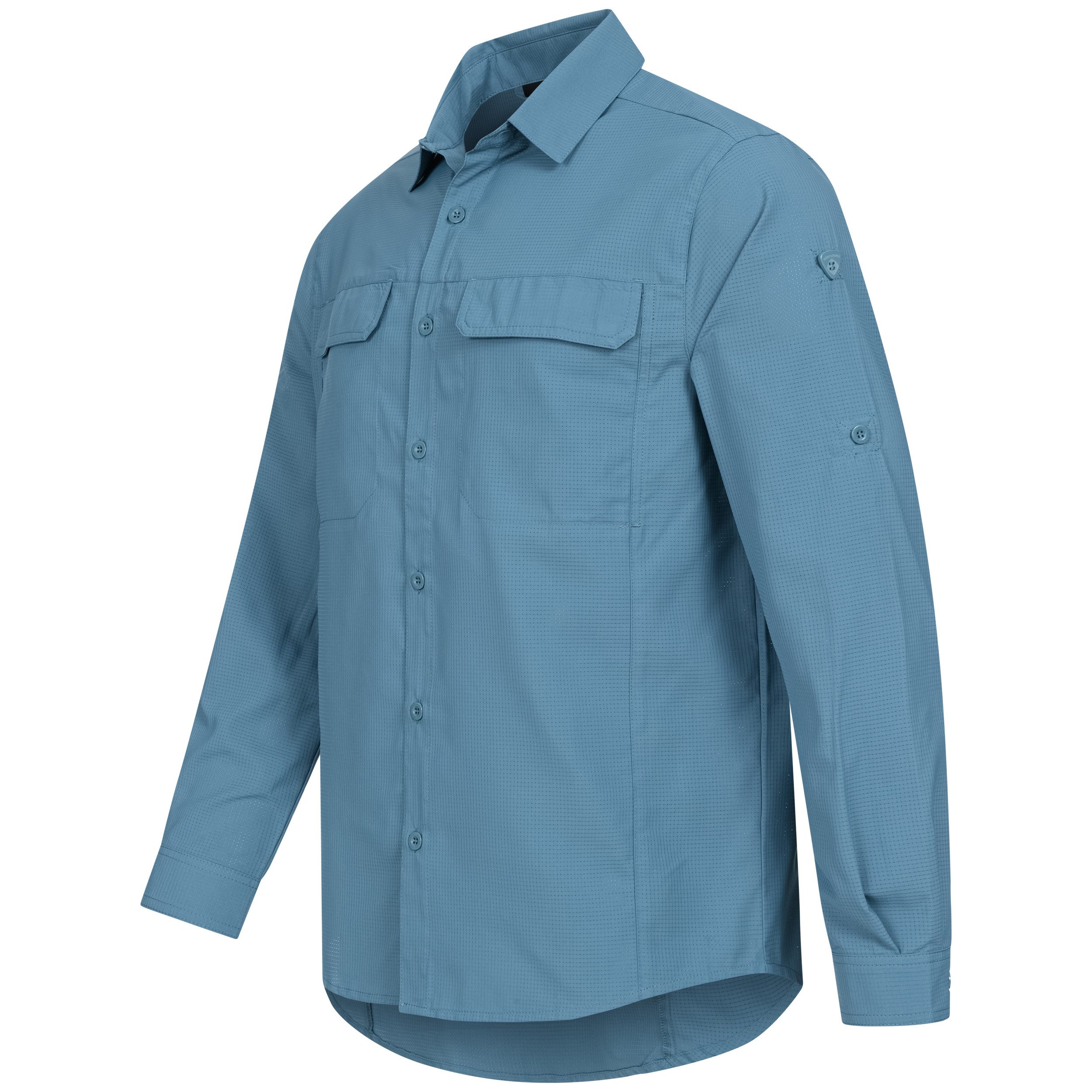 Höhenhorn Funktionshemd Matreier Herren Hemd Langarm Funktionshemd Atmungsaktiv für Männer Button-Down-Hemd, Outdoor, Angelhemd – Bild 3 von 5