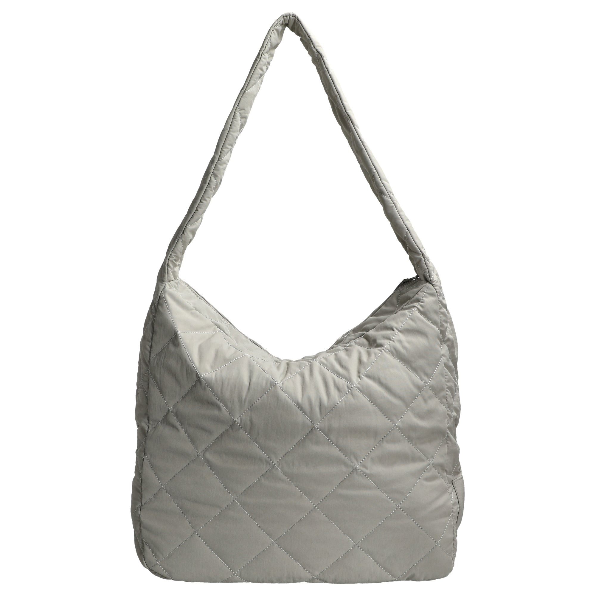 Seidenfelt Manufaktur Umhängetasche Hetta Maxi Hobo - Schultertasche 42 cm (cool grey)