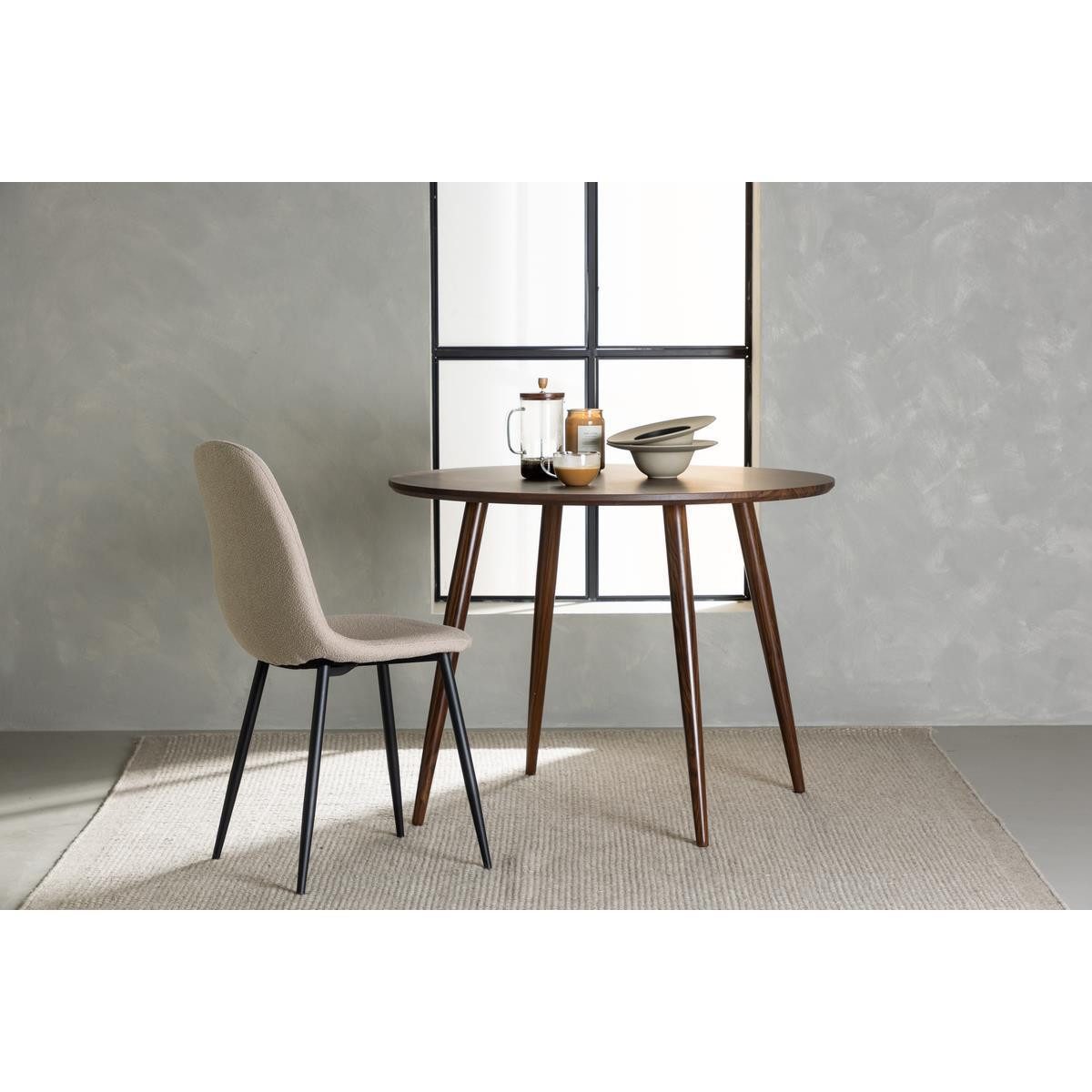 BOURGH Esstisch SANFORD runder Esstisch Ø100cm - Esszimmertisch walnuss, in günstig online kaufen