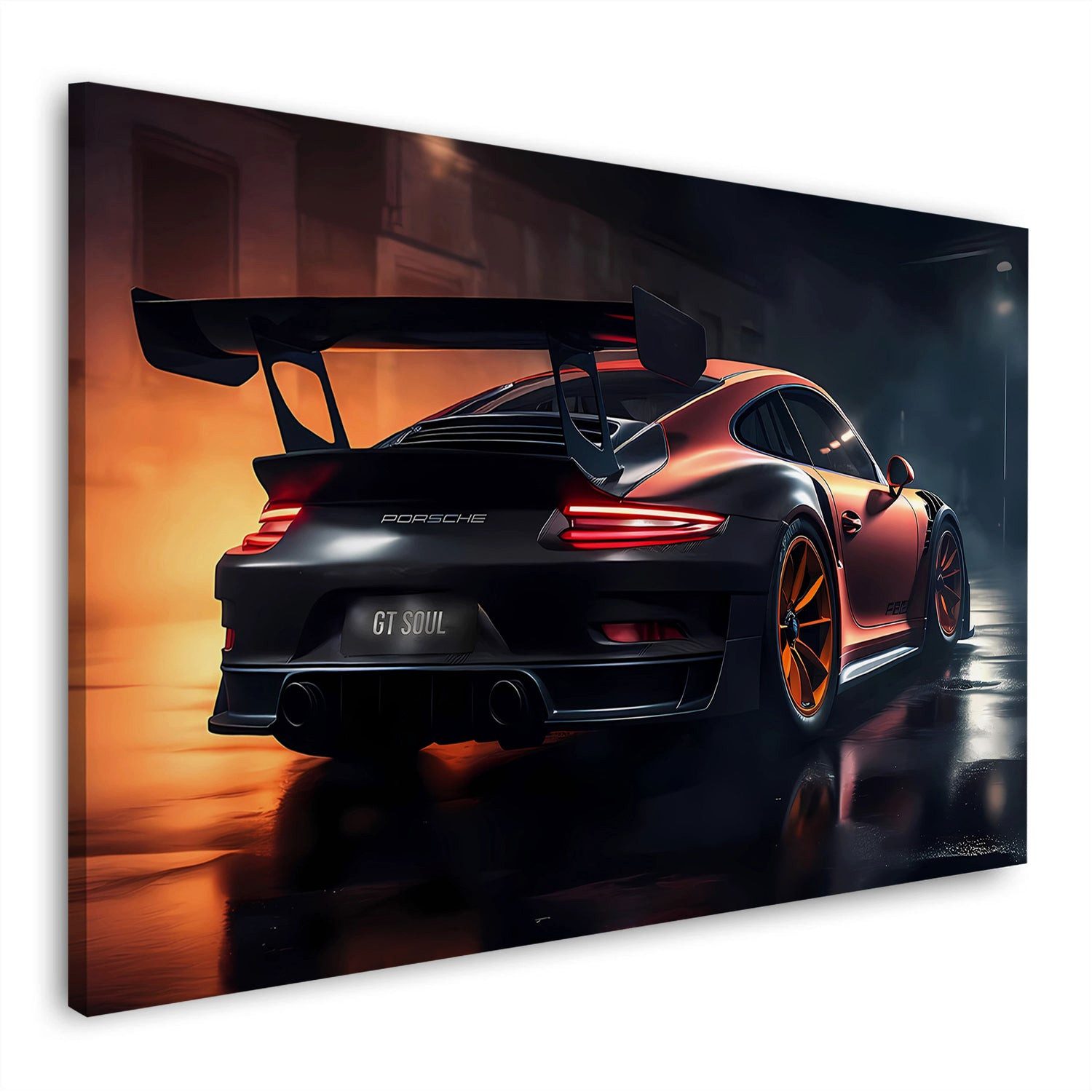Artedinoi Leinwandbild GT Auto Design Geschwindigkeit Power Wandbild Leinwandbild Kunstdruck, GT-Sportwagen, dynamisch