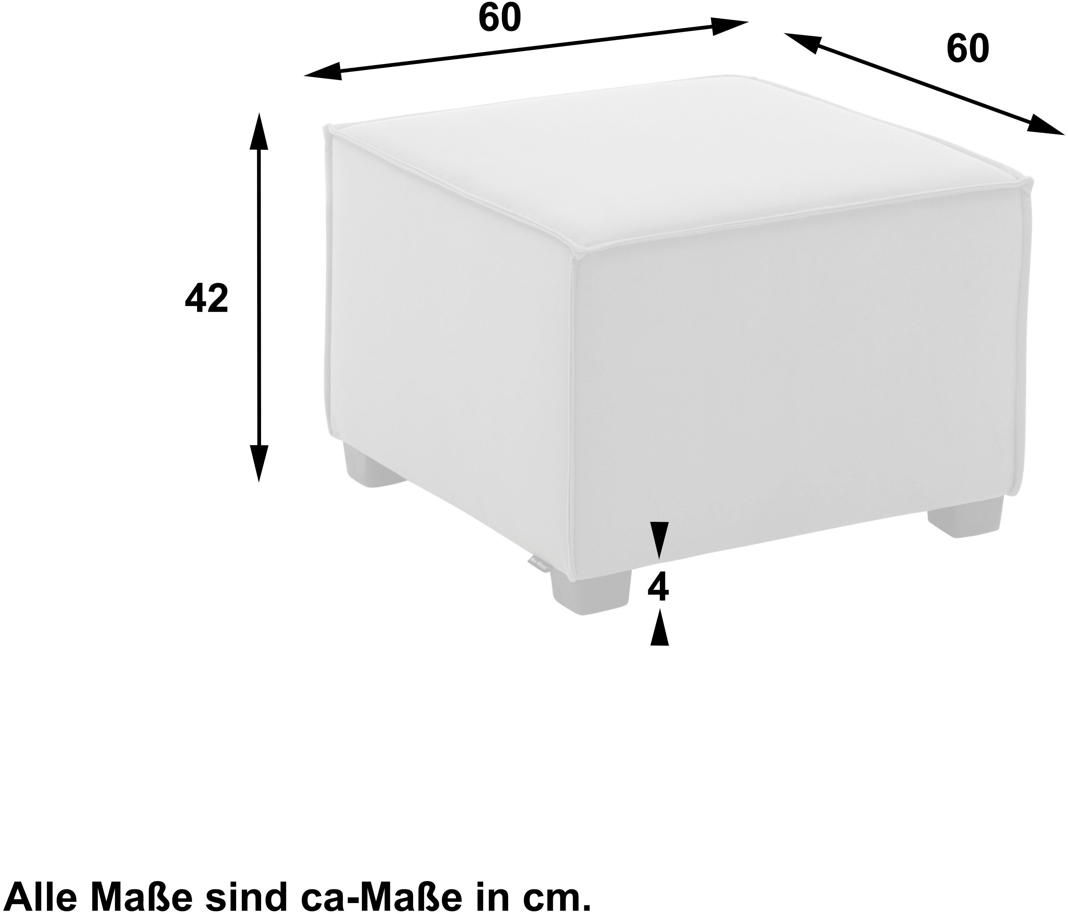 Einzelelement Sofaelement Winzer® kombinierbar individuell 60/60/42 Max MOVE, grau cm,