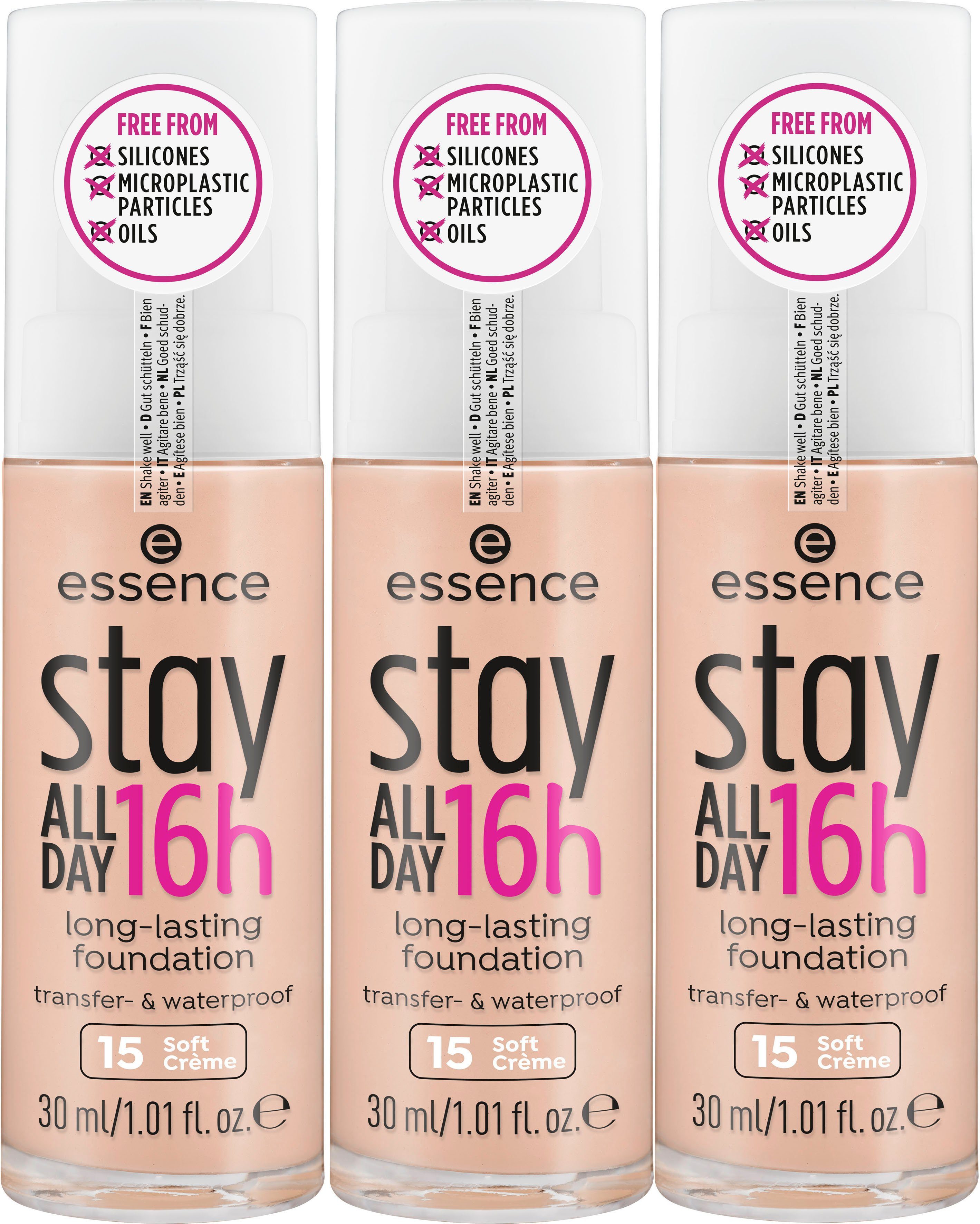 ALL DAY Soft 3-tlg. 16h Creme Foundation Essence stay long-lasting,