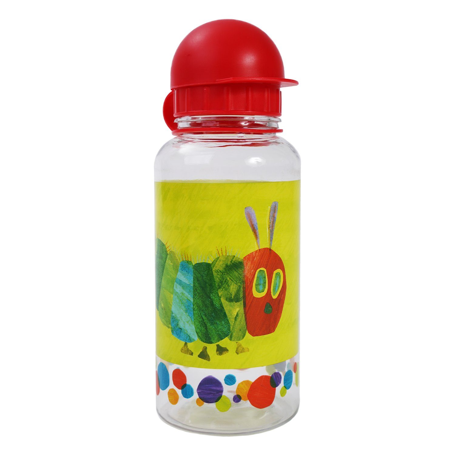 Geda Trinkflasche Raupe Nimmersatt Kinder Trinkflasche Tritan, 350ml Füllmenge Wasser-Flasche Sport-Flasche mit Verschlusskappe