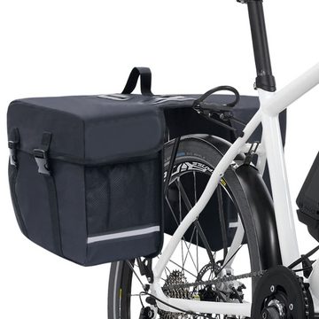 Beyamis Fahrradsattel Beyamis Doppel-Fahrradtasche für Gepäckträger Wasserdicht 35 L Schwarz