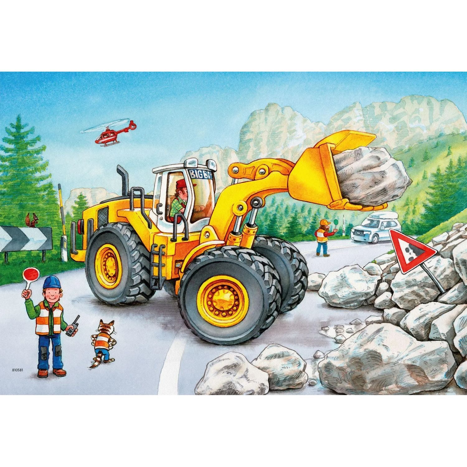 Ravensburger Puzzle Bagger und Waldtraktor. Puzzle 2 x 24 Teile, 24 Puzzlet günstig online kaufen