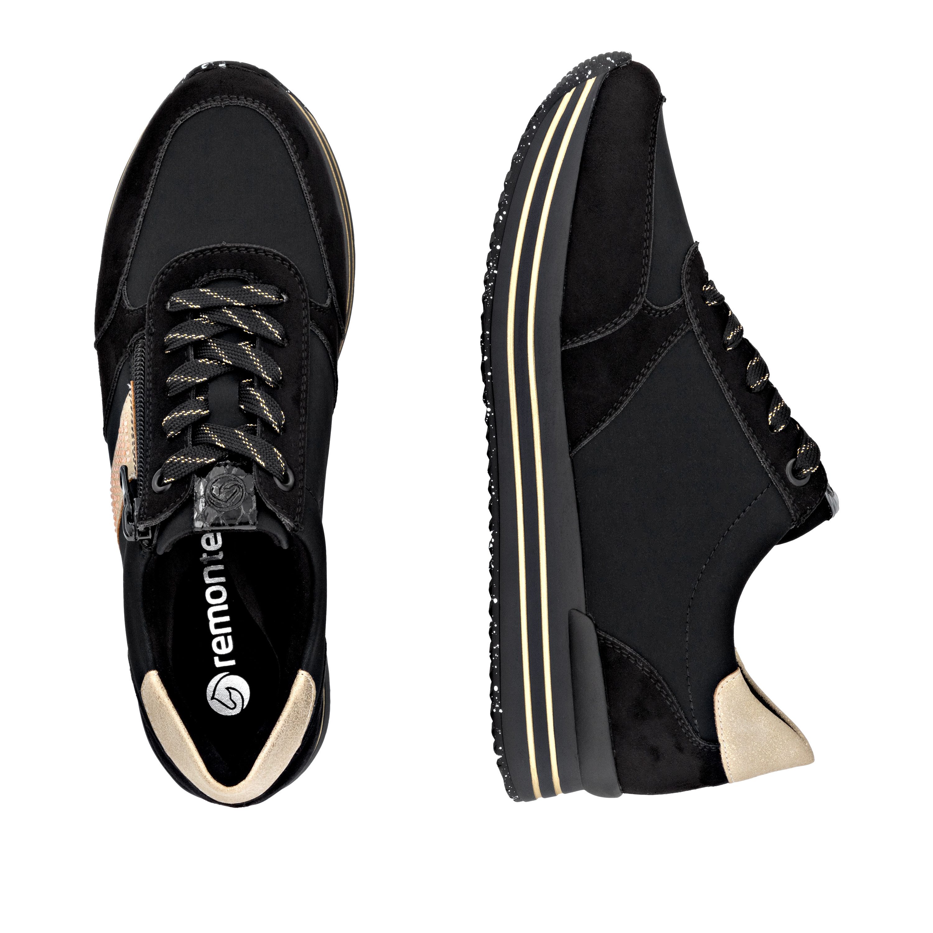 Remonte Sneaker Schnürschuh, Halbschuh, Plateausneaker mit Schmucksteinchen