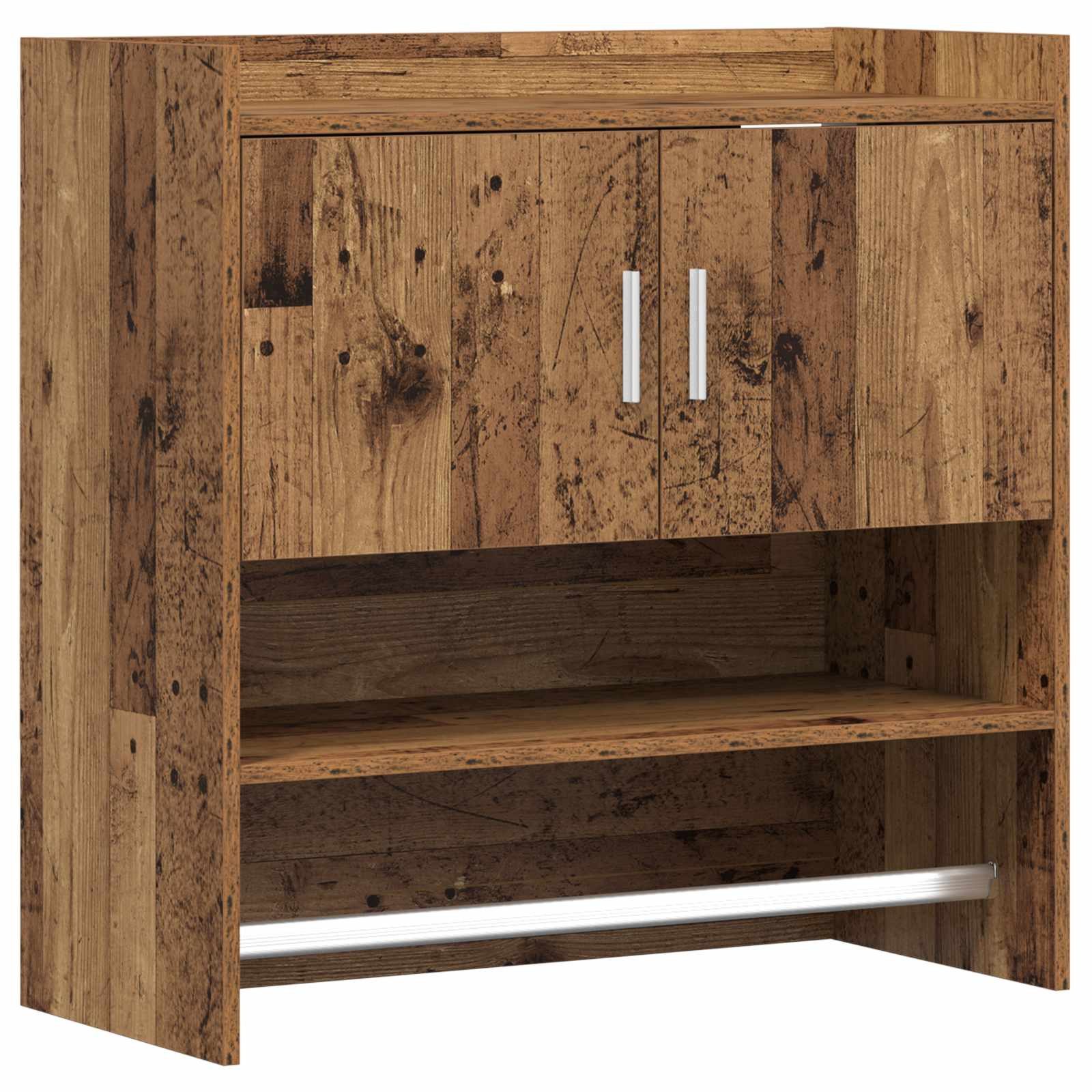 vidaXL Regal Wandregal Wandhalterung Altholz 80 x 36 x 80 cm Holzwerkstoff, 1-tlg.