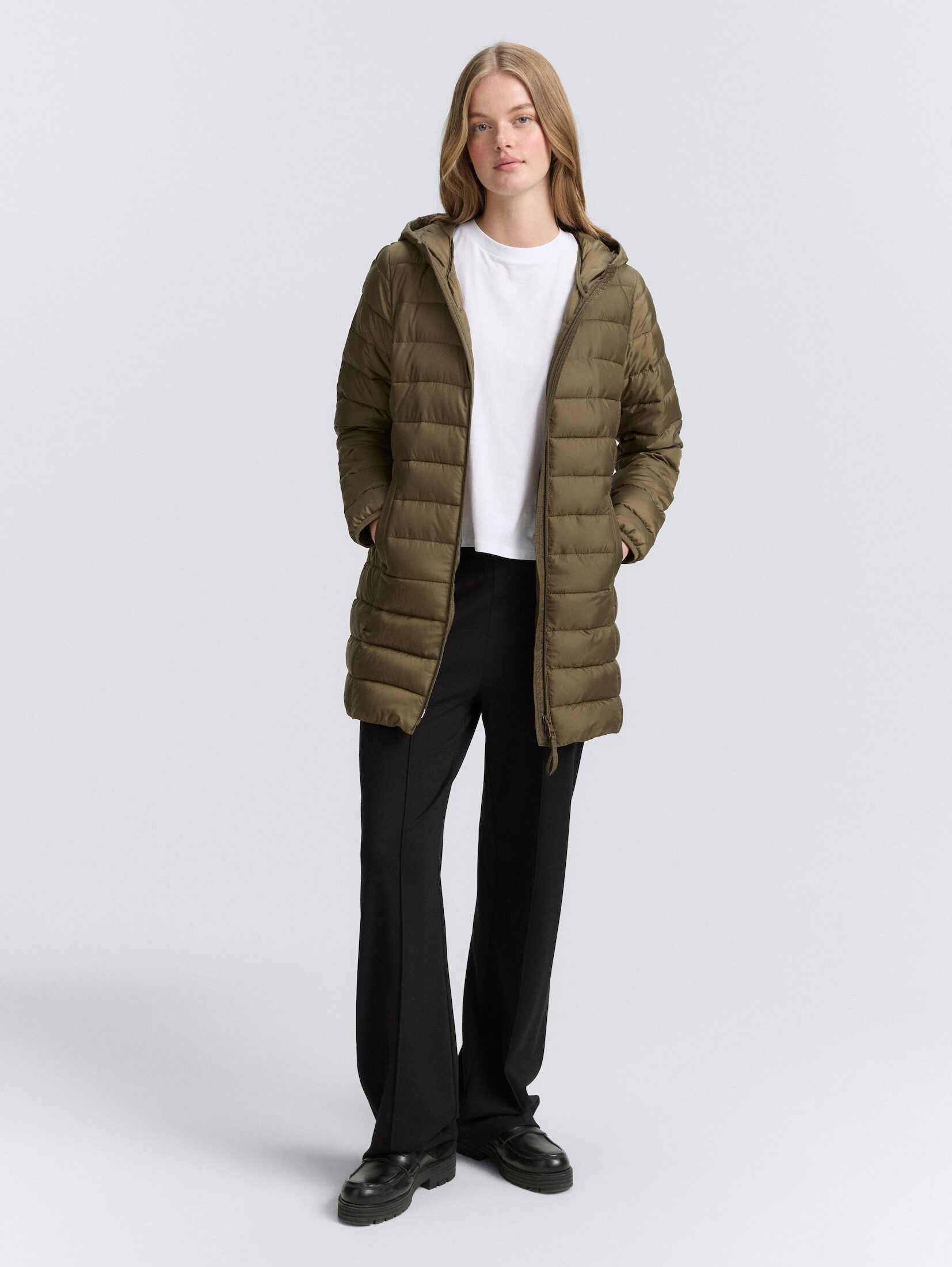 TOM TAILOR Denim Steppmantel Jacken Lightweight Steppmantel mit Kapuze
