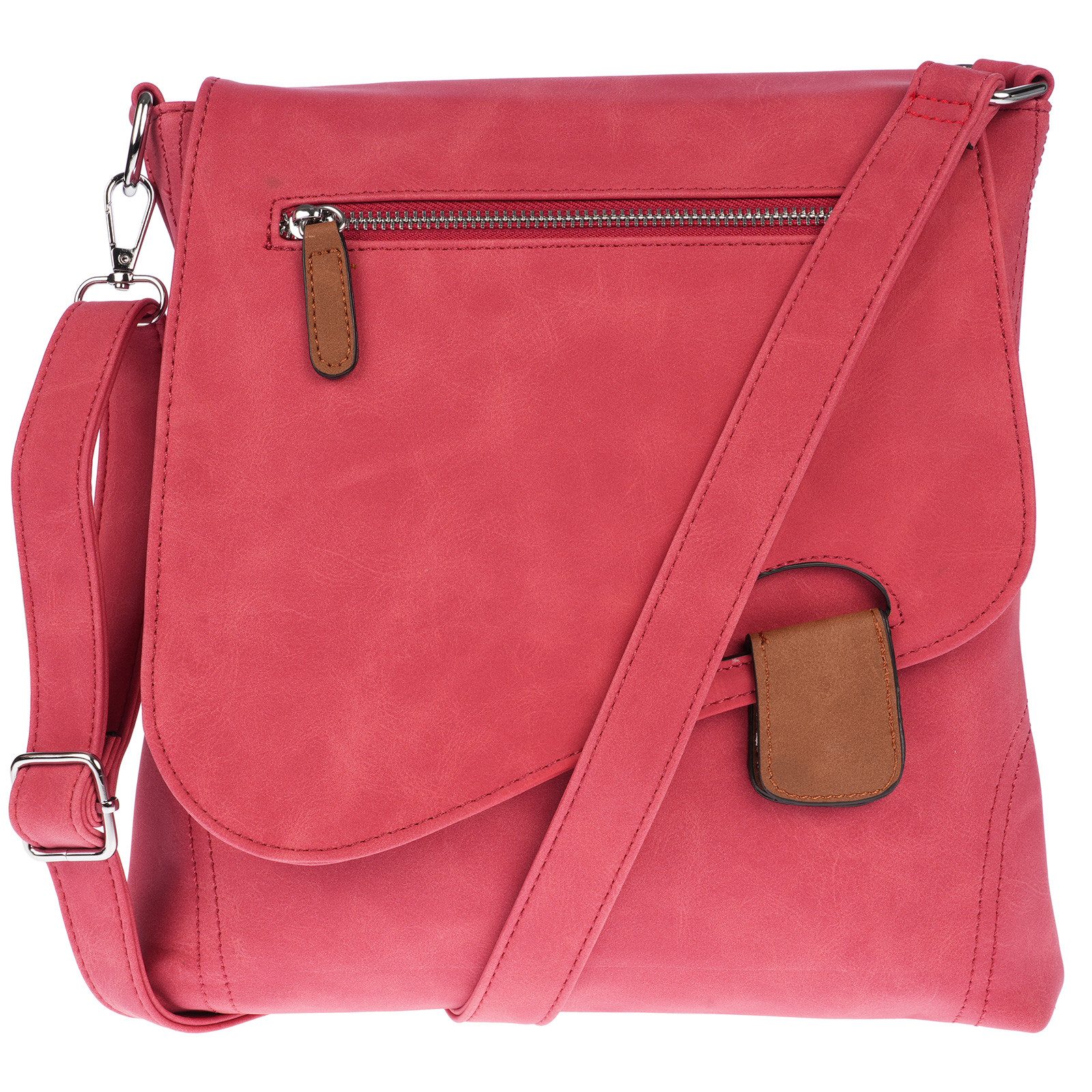 Christian Wippermann Umhängetasche Große Damen Tasche Umhängetasche Leder Optik, Crossover Leder Optik